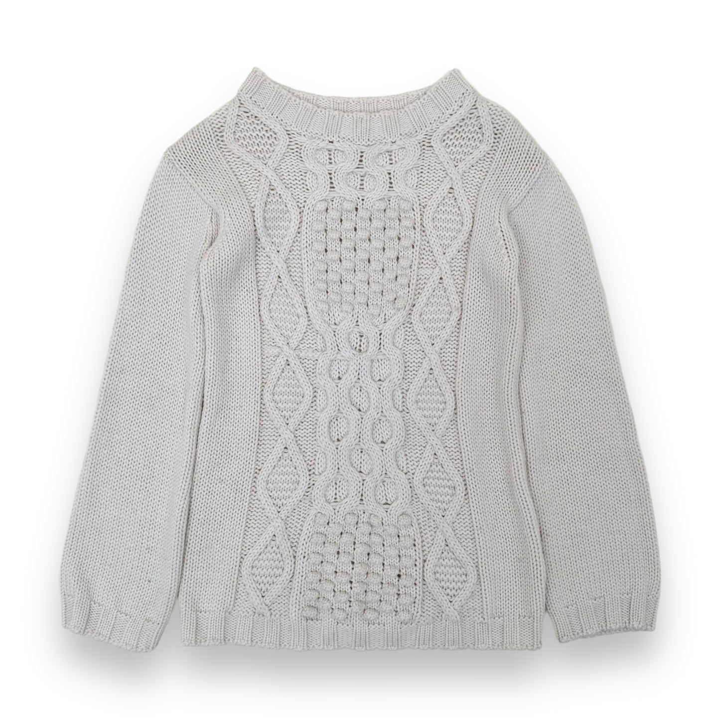 MONCLER CABLE KNIT SWEATER CREAM S