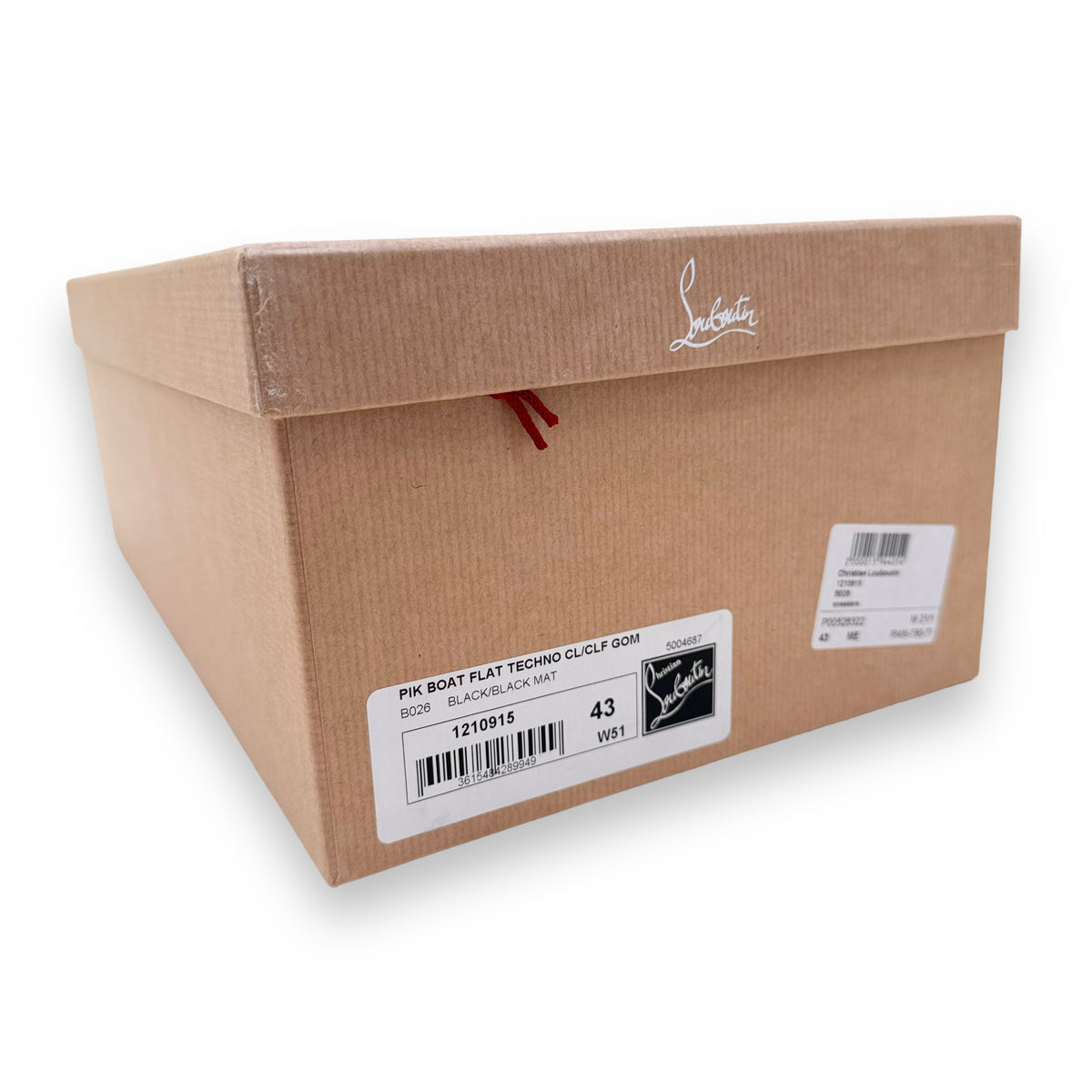 CHRISTIAN LOUBOUTIN PIK BOAT FLAT TECHNO SNEAKERS BLACK UK9
