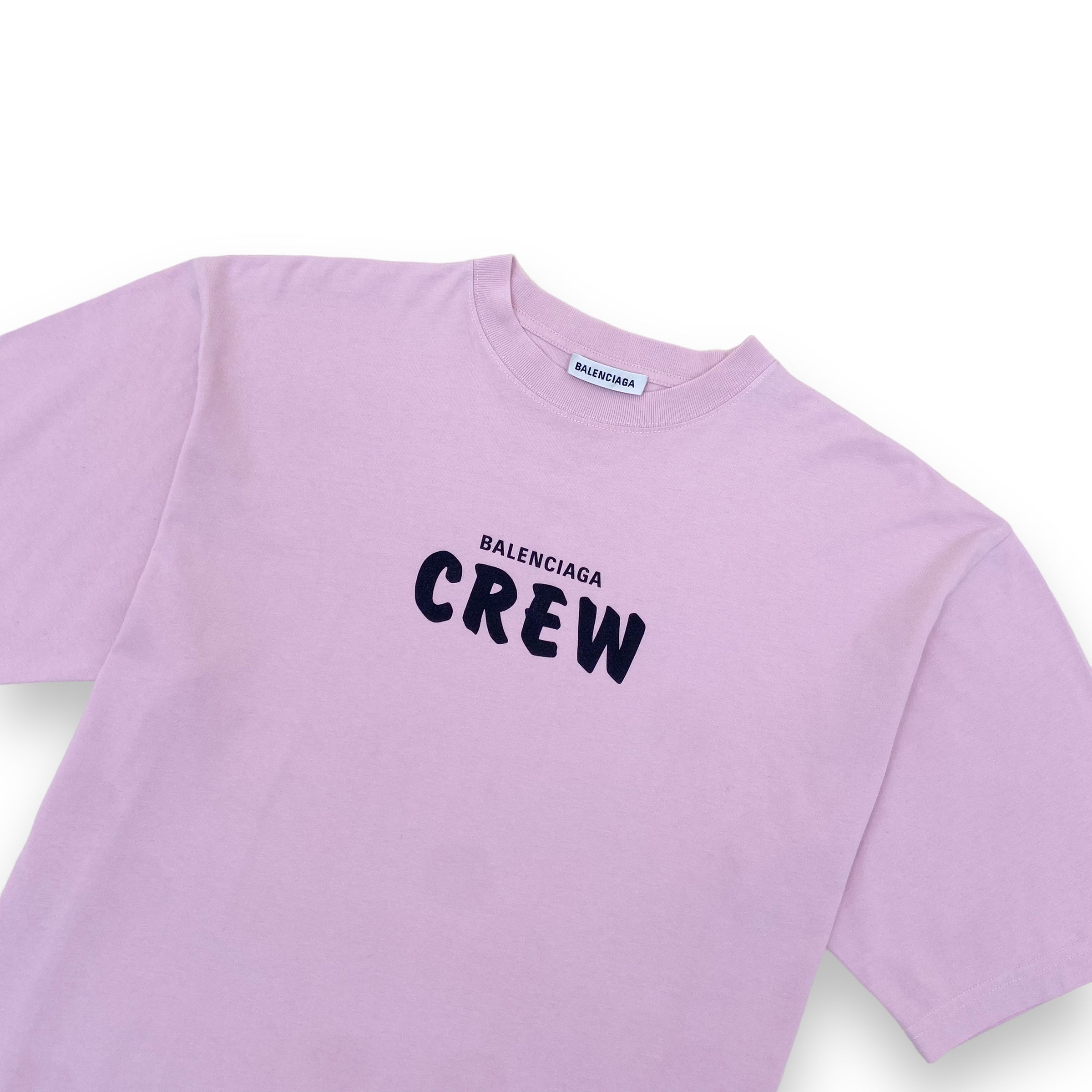 BALENCIAGA OVERSIZED CREW T-SHIRT PINK XS