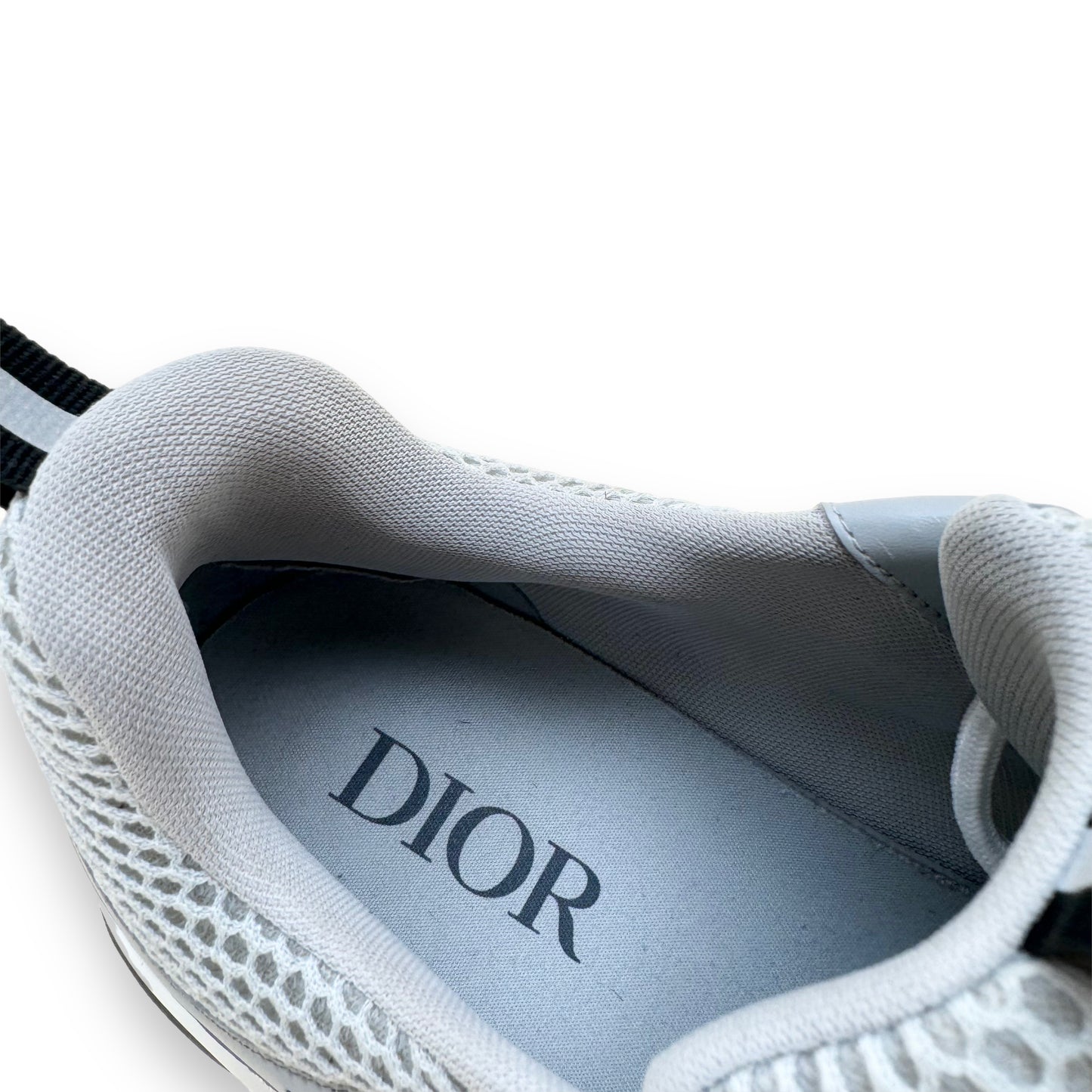 DIOR B22 TECHNICAL MESH AND CALFSKIN SNEAKERS GREY UK9.5