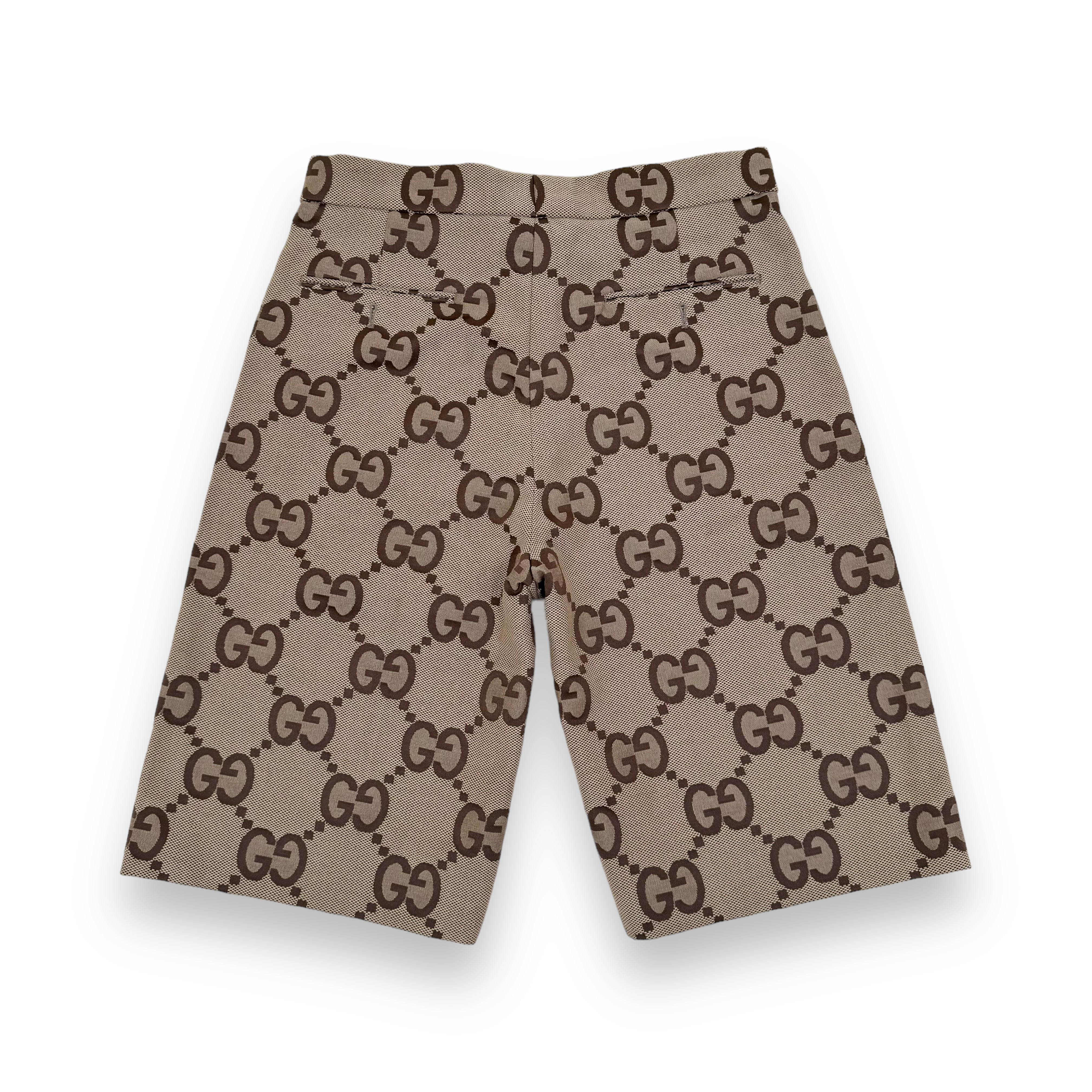 GUCCI JUMBO GG CANVAS SHORTS BEIGE M