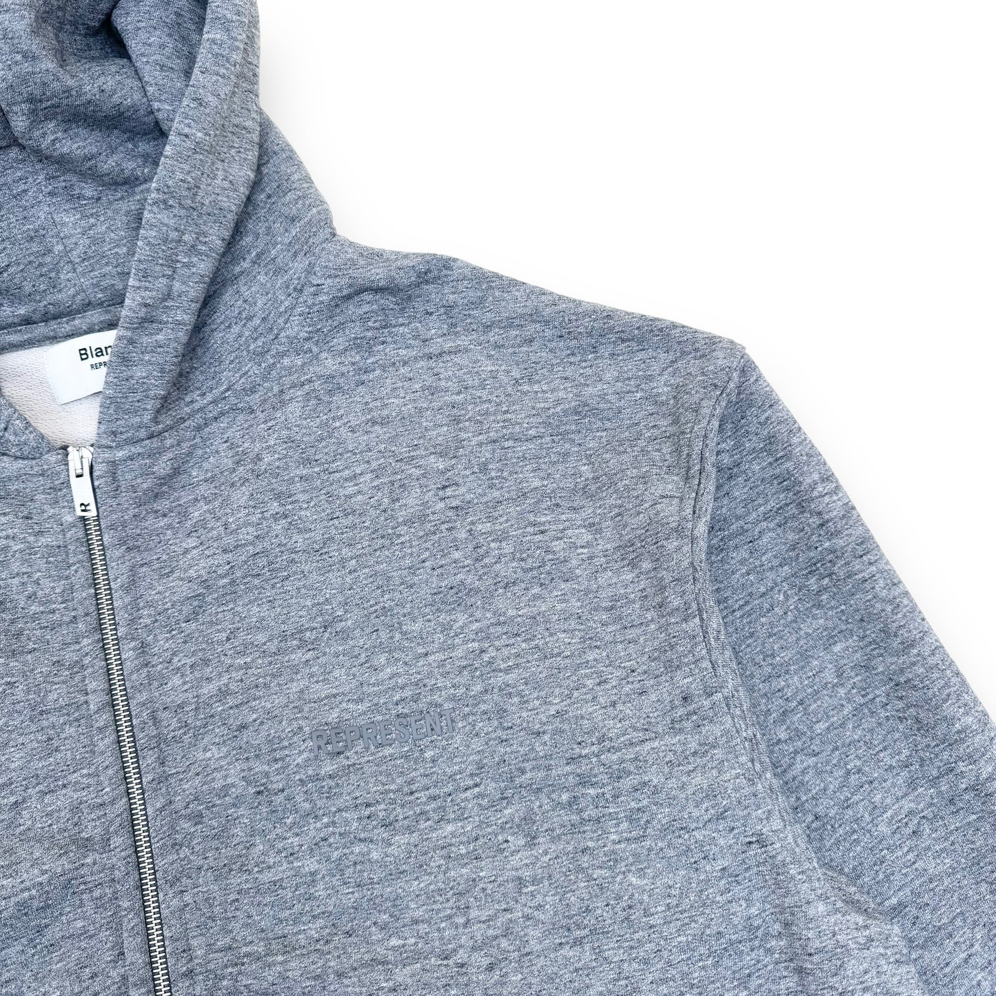 REPRESENT BLANKS ZIP-UP HOODIE GREY L