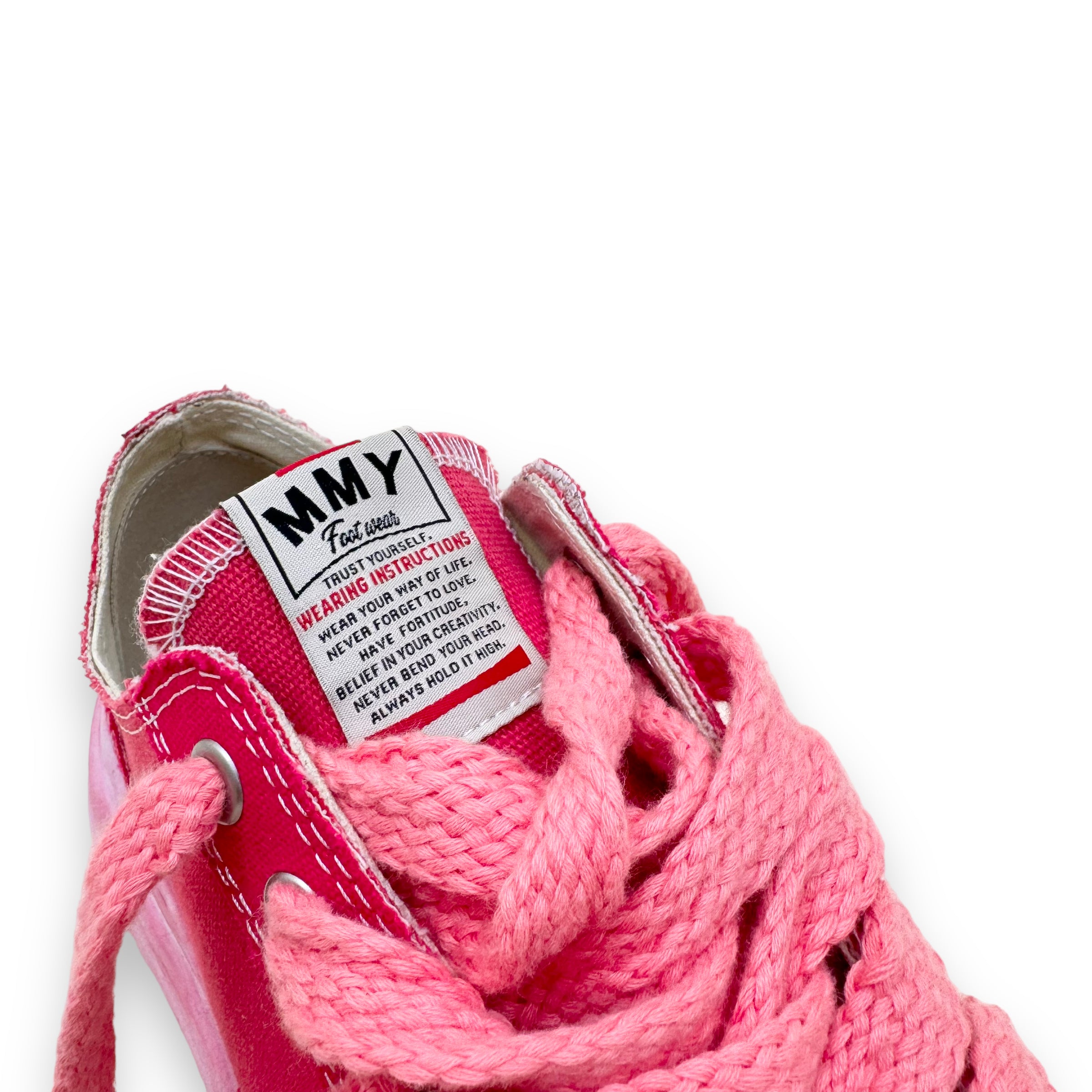 MAISON MIHARA YASUHIRO PETERSON LOW SPRAY-DYED ORIGINAL SOLE SNEAKER PINK UK7