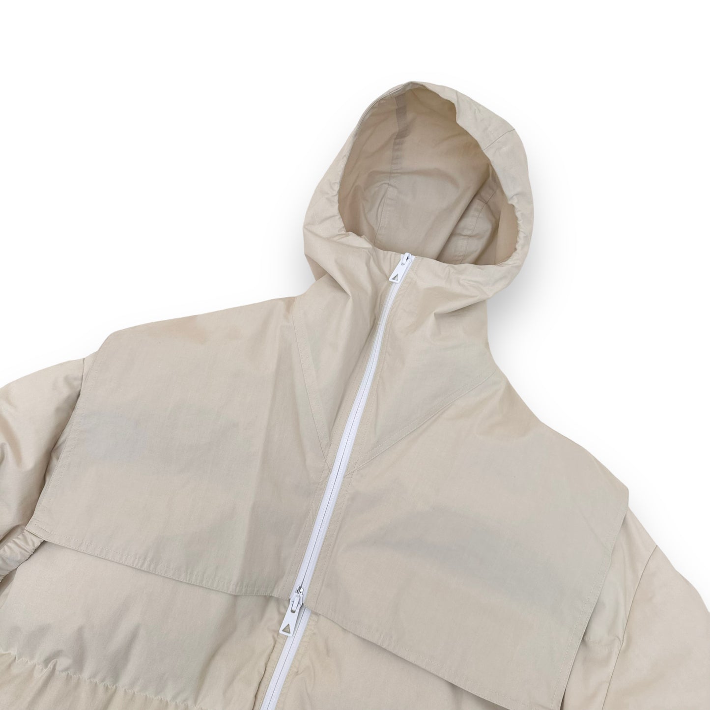 BOTTEGA VENETA DOWN-FILLED QUILTED POPLIN PUFFER JACKET CREAM XS