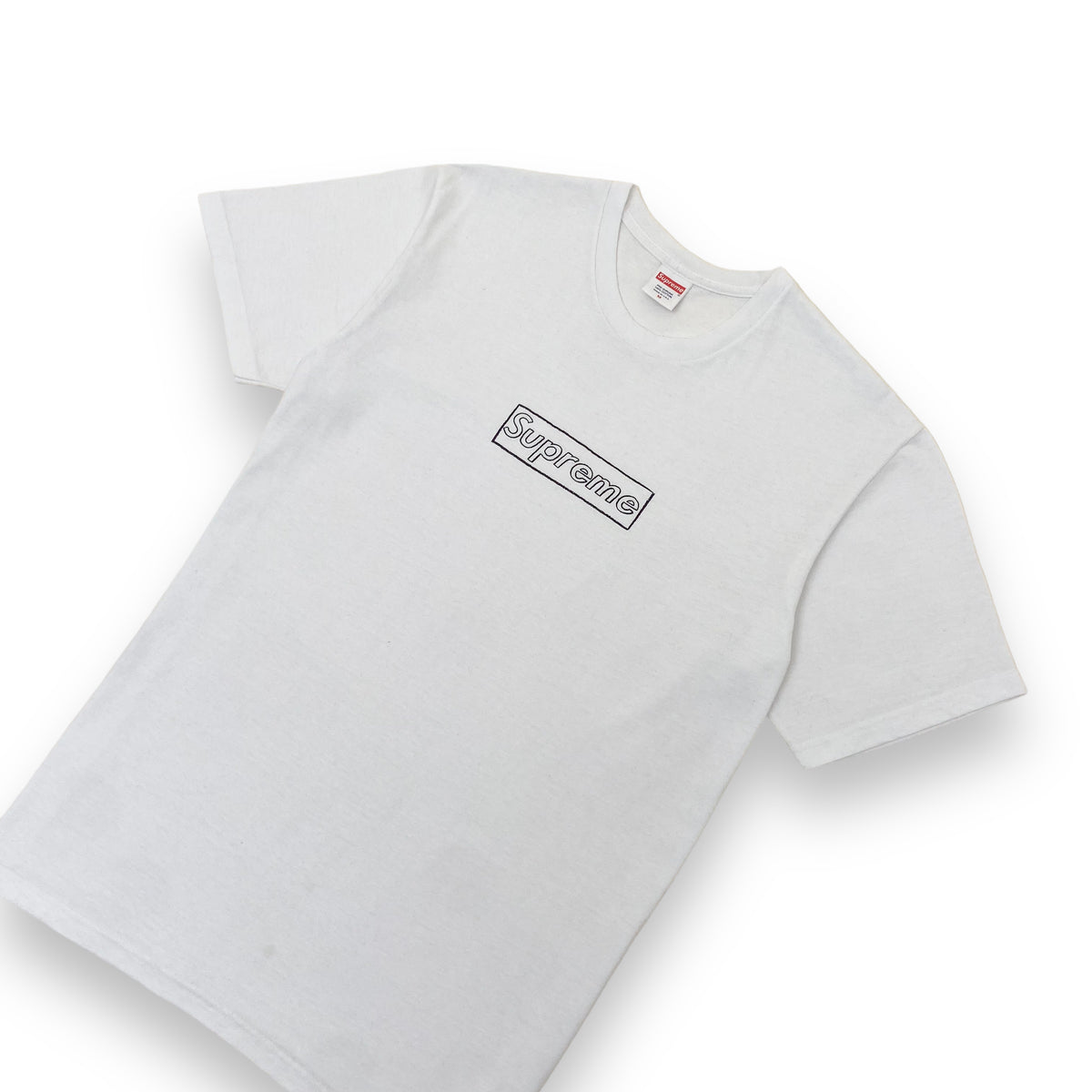 SUPREME X KAWS CHALK BOX LOGO T-SHIRT WHITE M