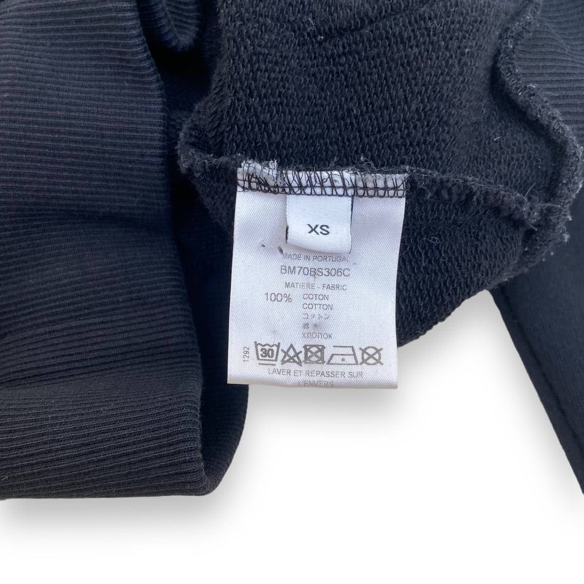 GIVENCHY LOGO PRINT COTTON-JERSEY HOODIE BLACK XS