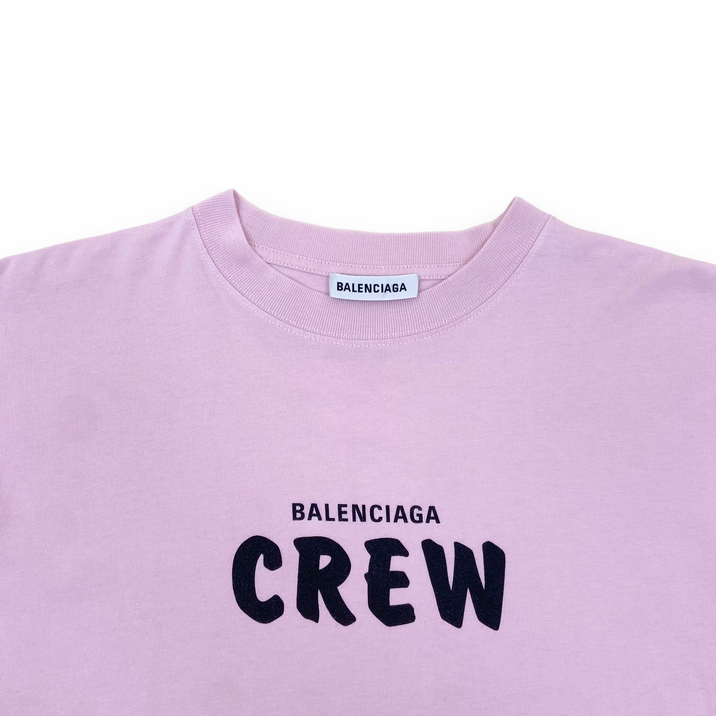 BALENCIAGA OVERSIZED CREW T-SHIRT PINK XS