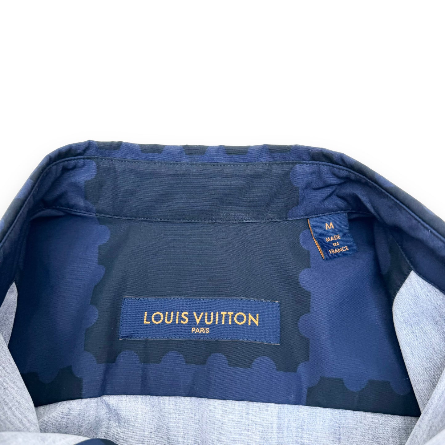 LOUIS VUITTON X NIGO DAMIER DARK OCEAN SHIRT M