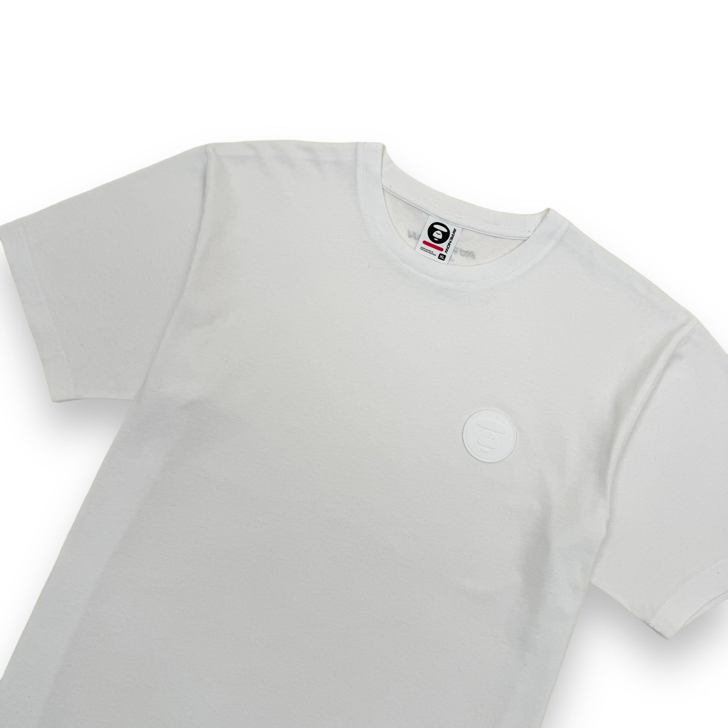 AAPE BY A BATHING APE RUBBER LOGO T-SHIRT WHITE XL