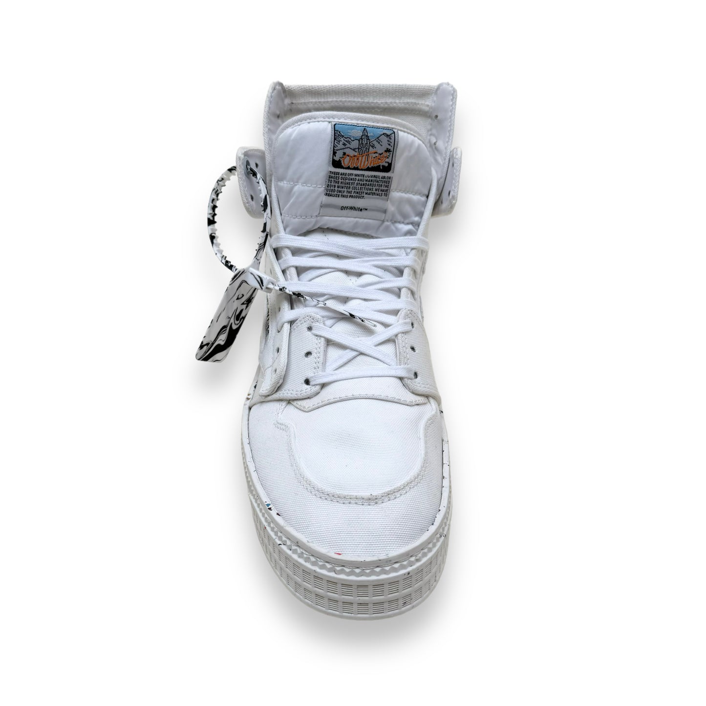 OFF-WHITE CANVAS 3.0 HIGH TOP SNEAKERS WHITE UK11