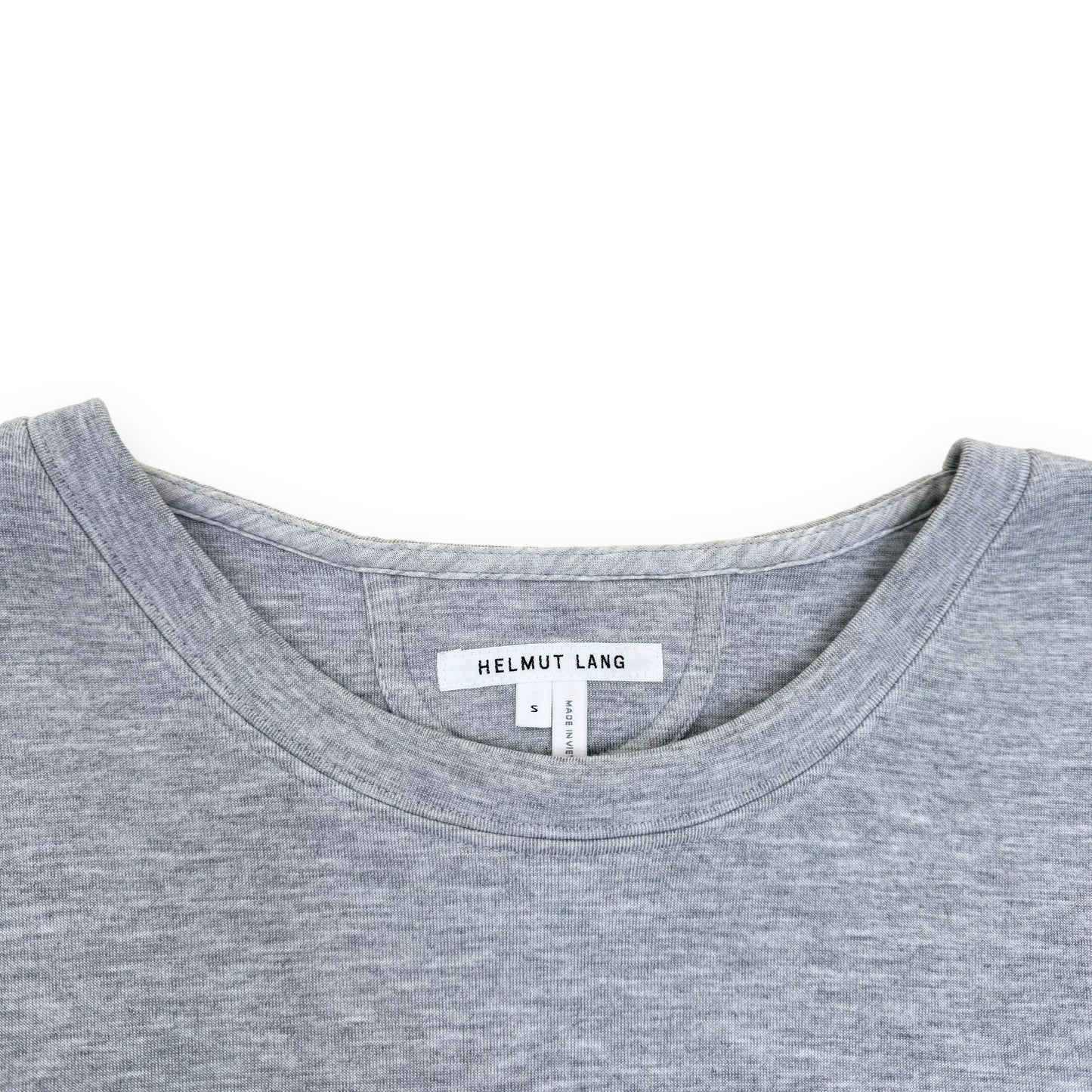 HELMUT LANG CREW NECK SHORT SLEEVE SWEATSHIRT GREY S