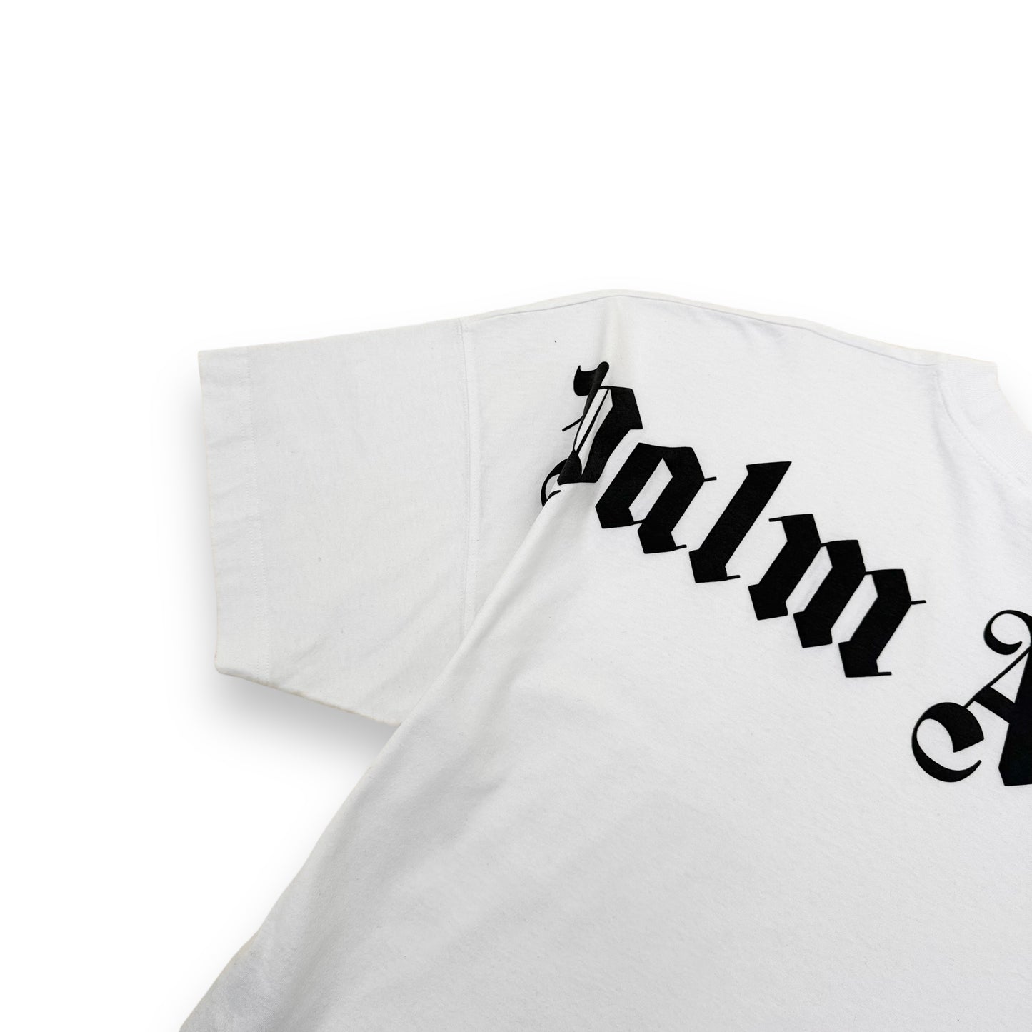 PALM ANGELS COTTON LOGO T-SHIRT WHITE M