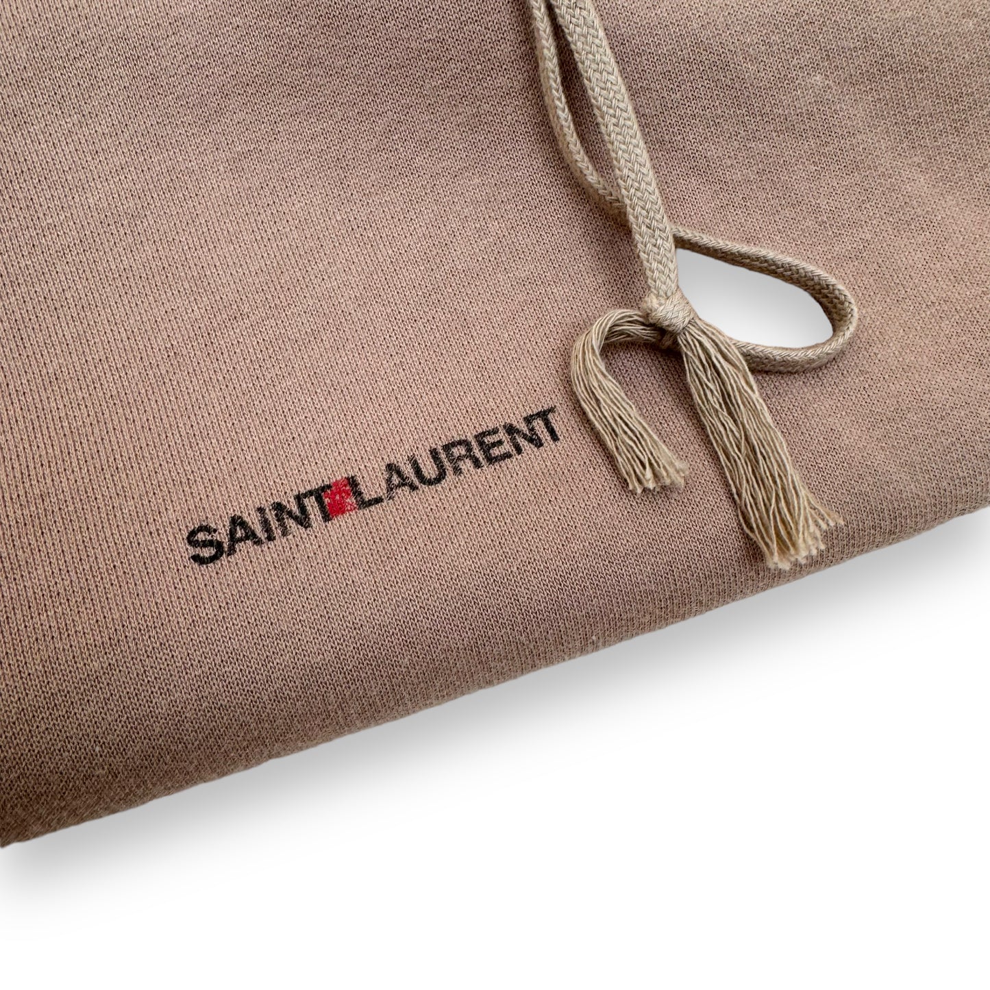 SAINT LAURENT COTTON HOODIE BEIGE XS