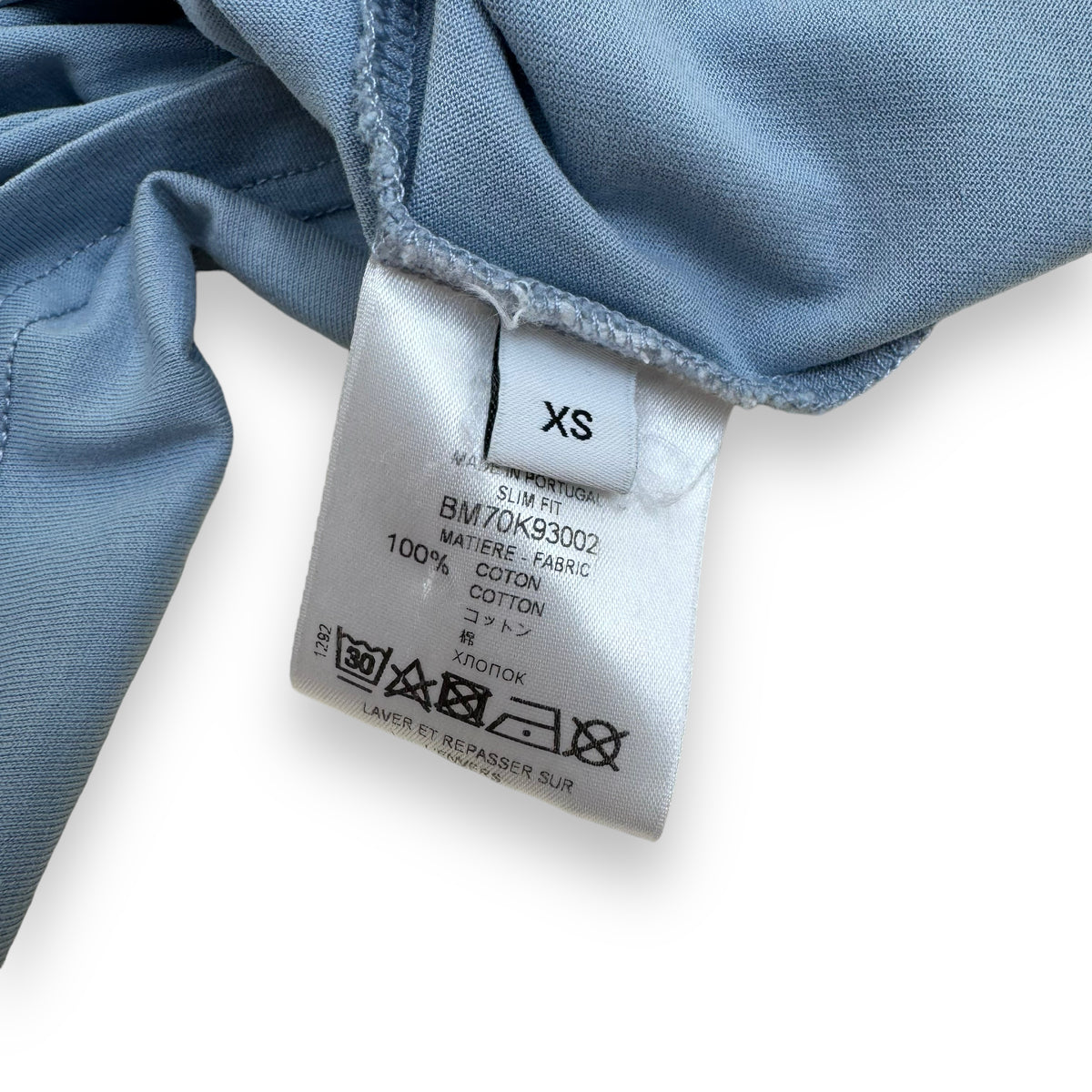 GIVENCHY COTTON LOGO T-SHIRT BLUE XS