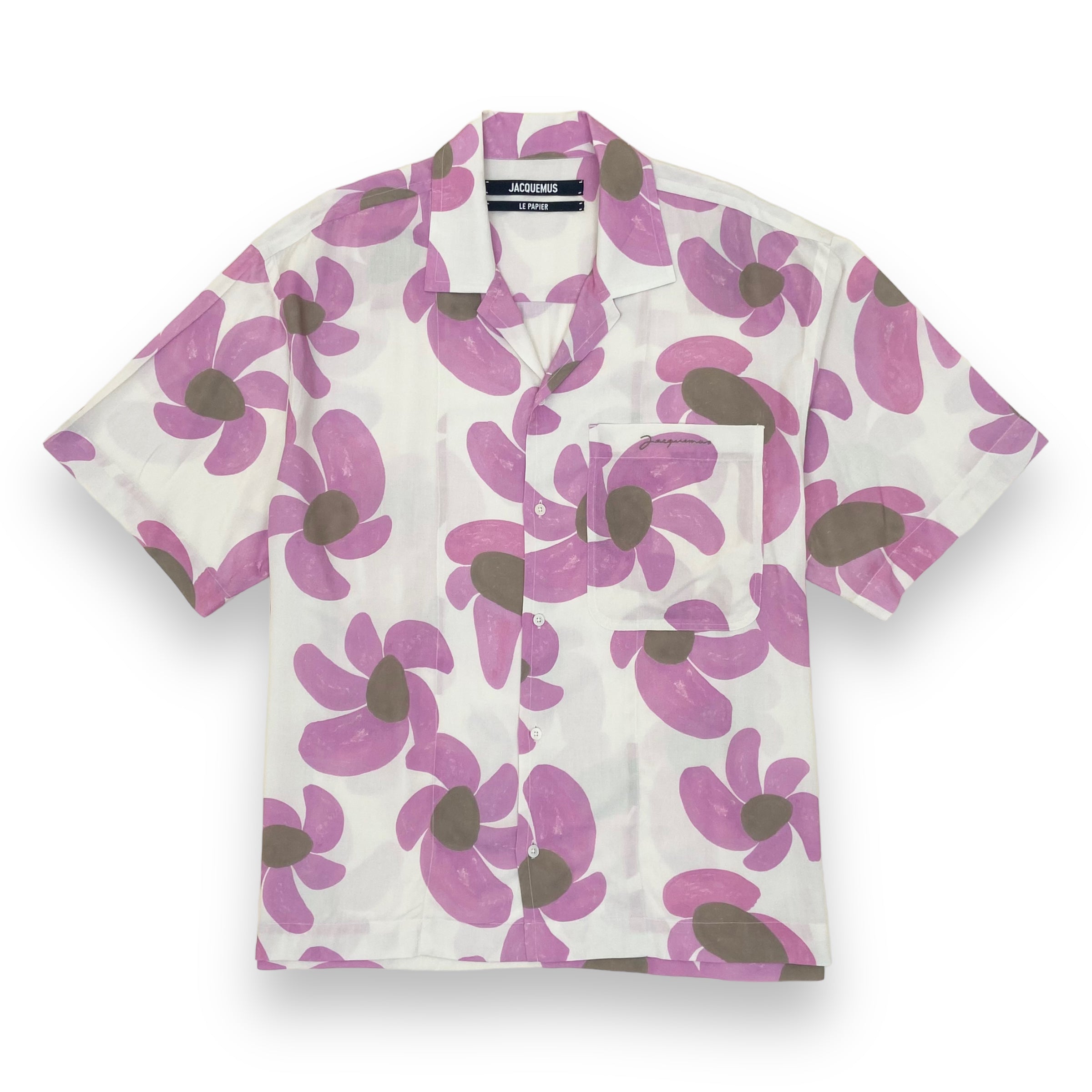 JACQUEMUS ‘LE PAPIER’ FLORAL SHIRT PINK XL
