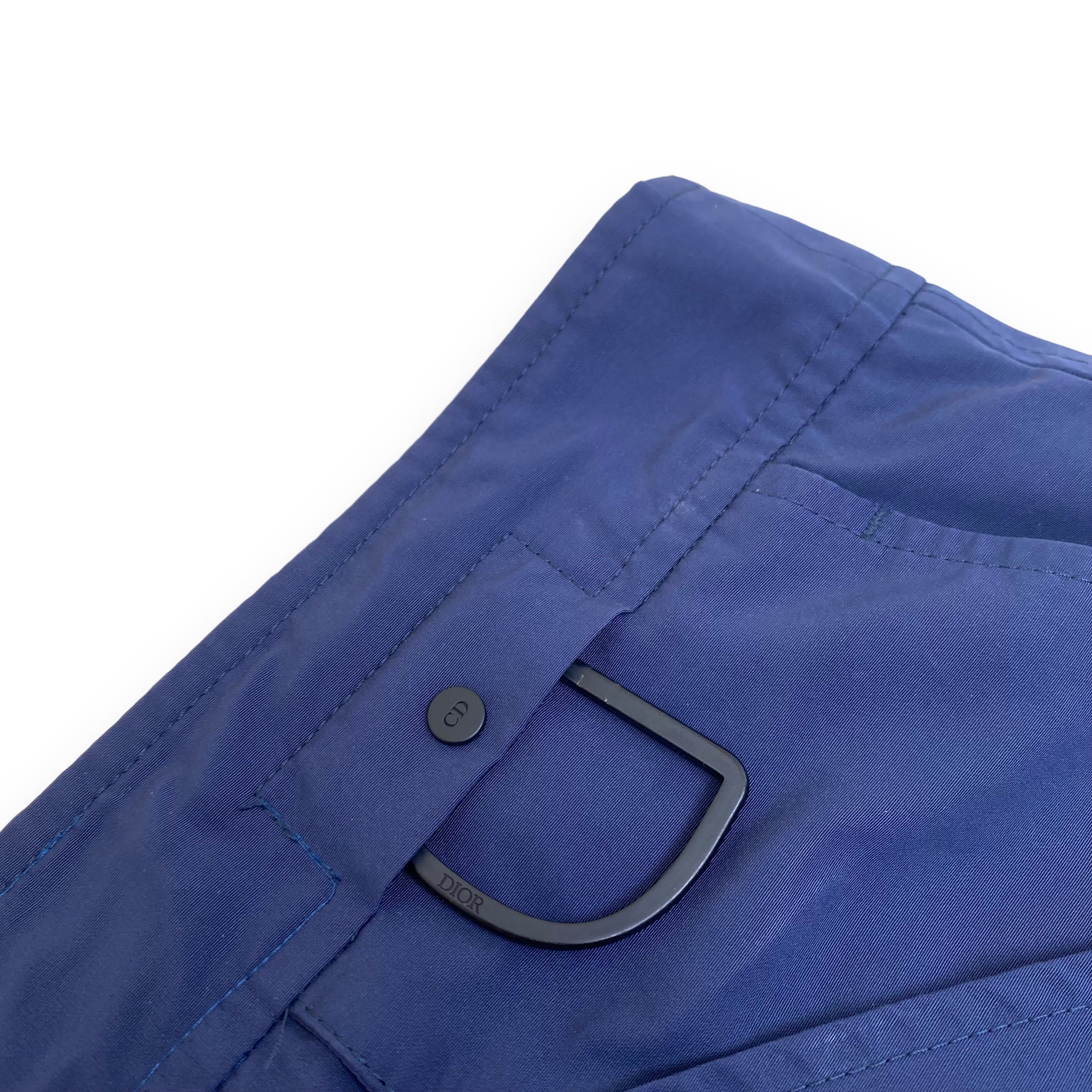 DIOR TECHNICAL LOGO CARGO PANTS NAVY XL