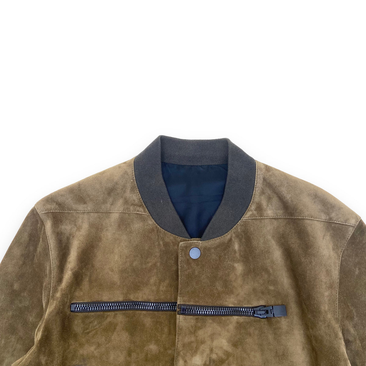 BALENCIAGA SUEDE BOMBER JACKET KHAKI XS
