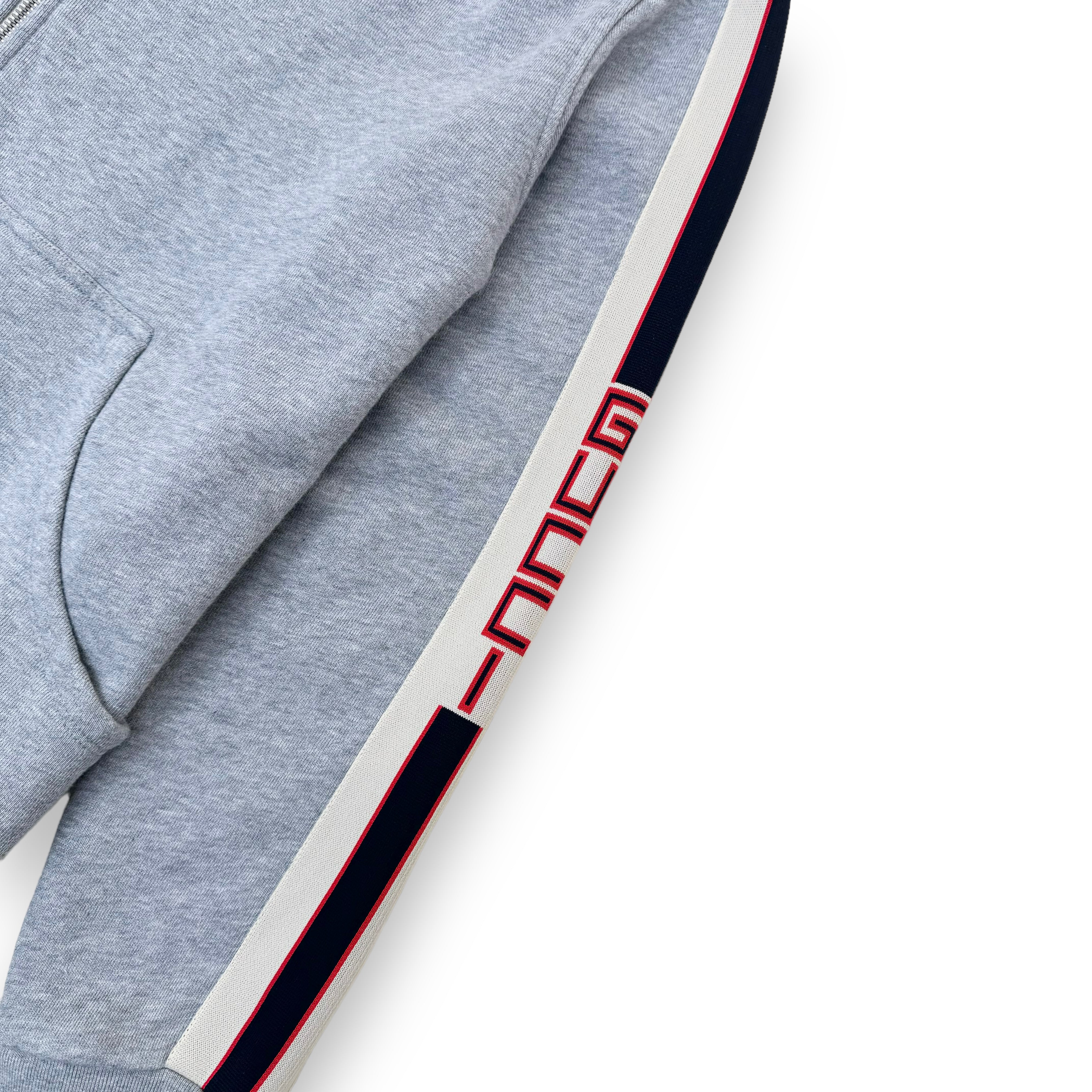 GUCCI TIGER TAPE HOODIE GREY L