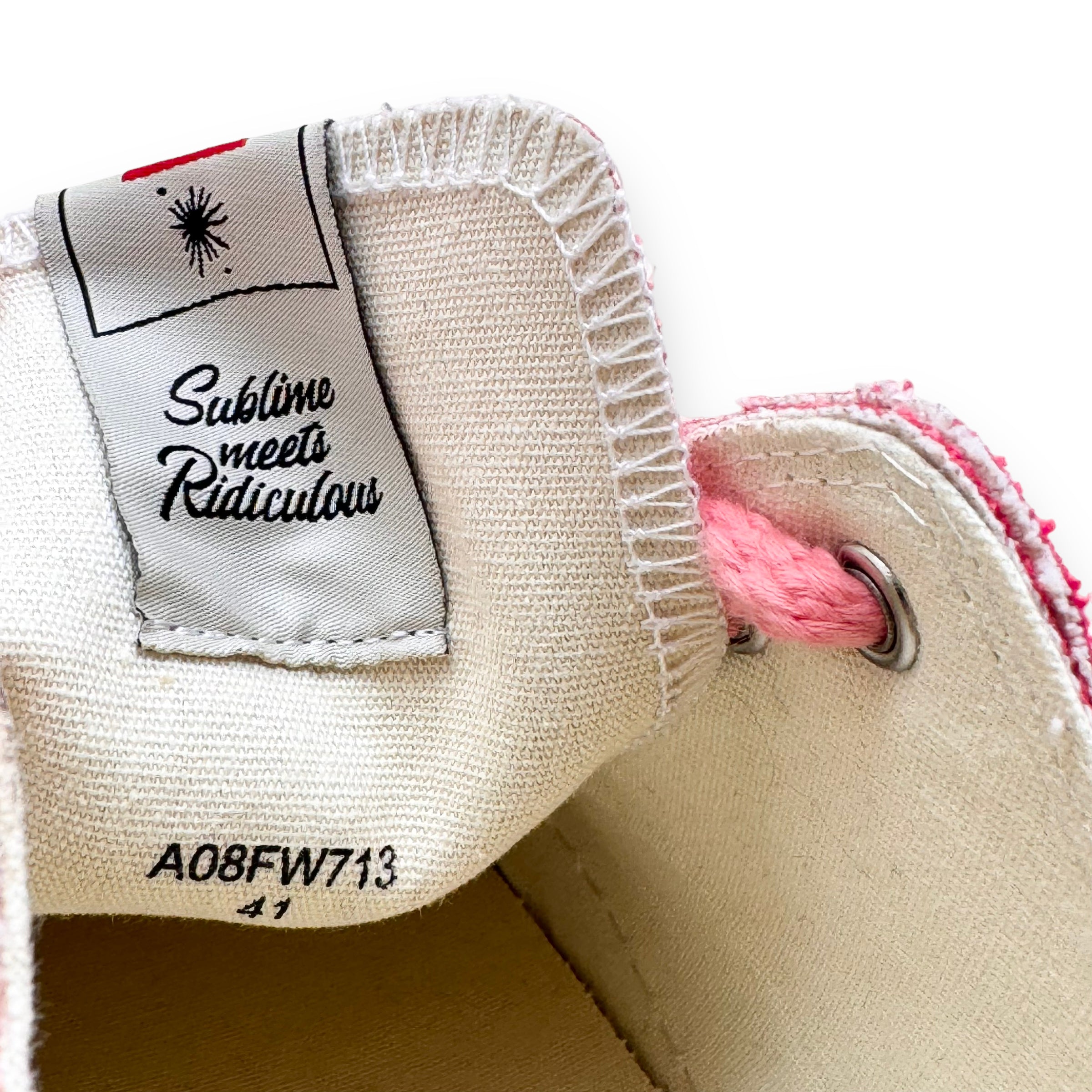 MAISON MIHARA YASUHIRO PETERSON LOW SPRAY-DYED ORIGINAL SOLE SNEAKER PINK UK7