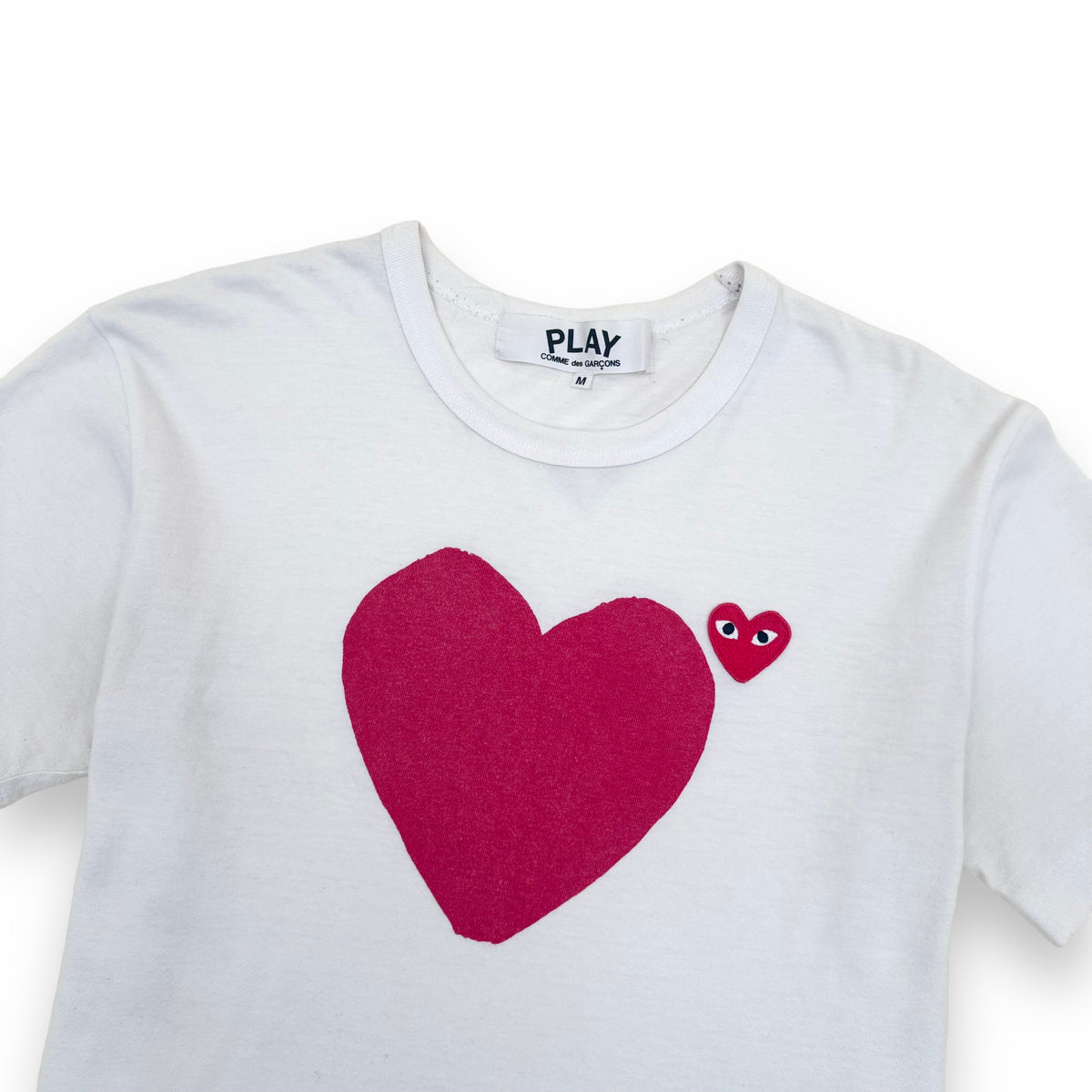 CDG PLAY T-SHIRT WHITE M