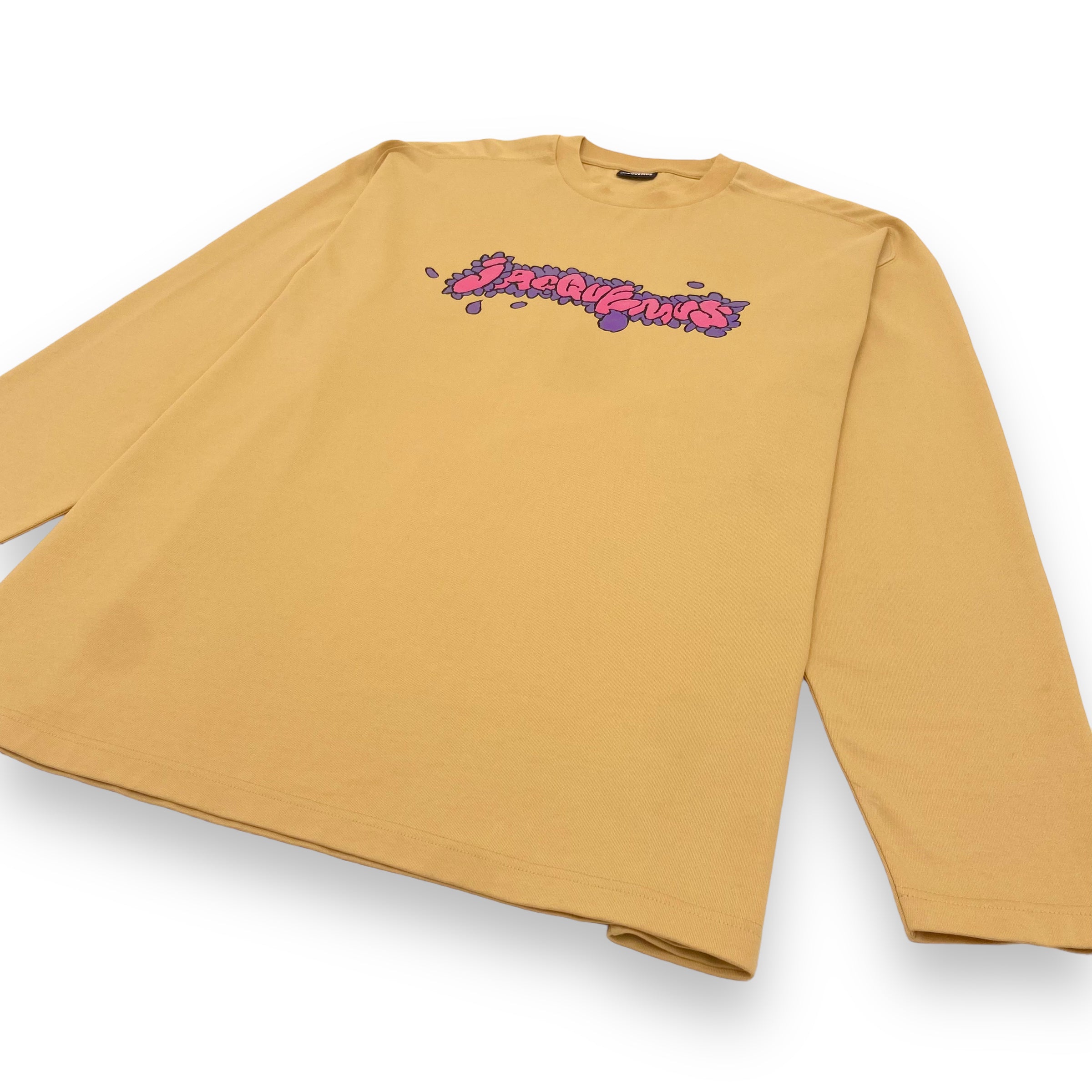 JACQUEMUS LONG-SLEEVE PRINT T-SHIRT YELLOW XXL