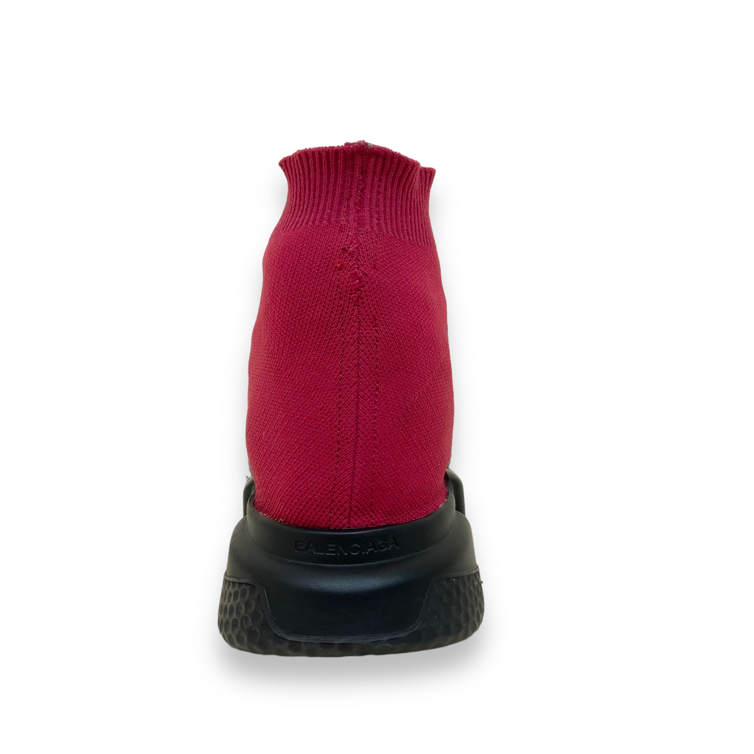 BALENCIAGA SPEED RUNNER SNEAKERS BURGUNDY UK10.5