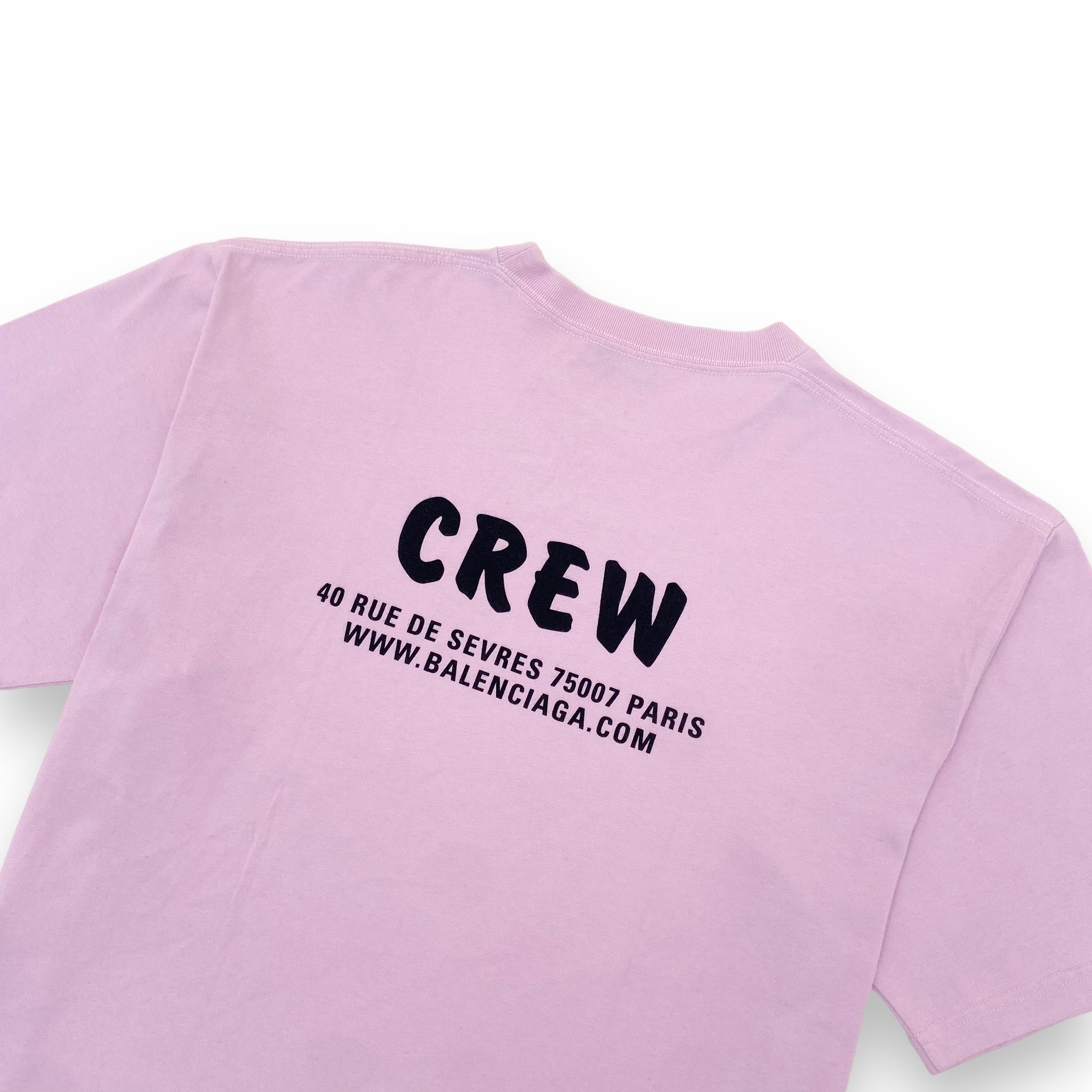 BALENCIAGA OVERSIZED CREW T-SHIRT PINK XS