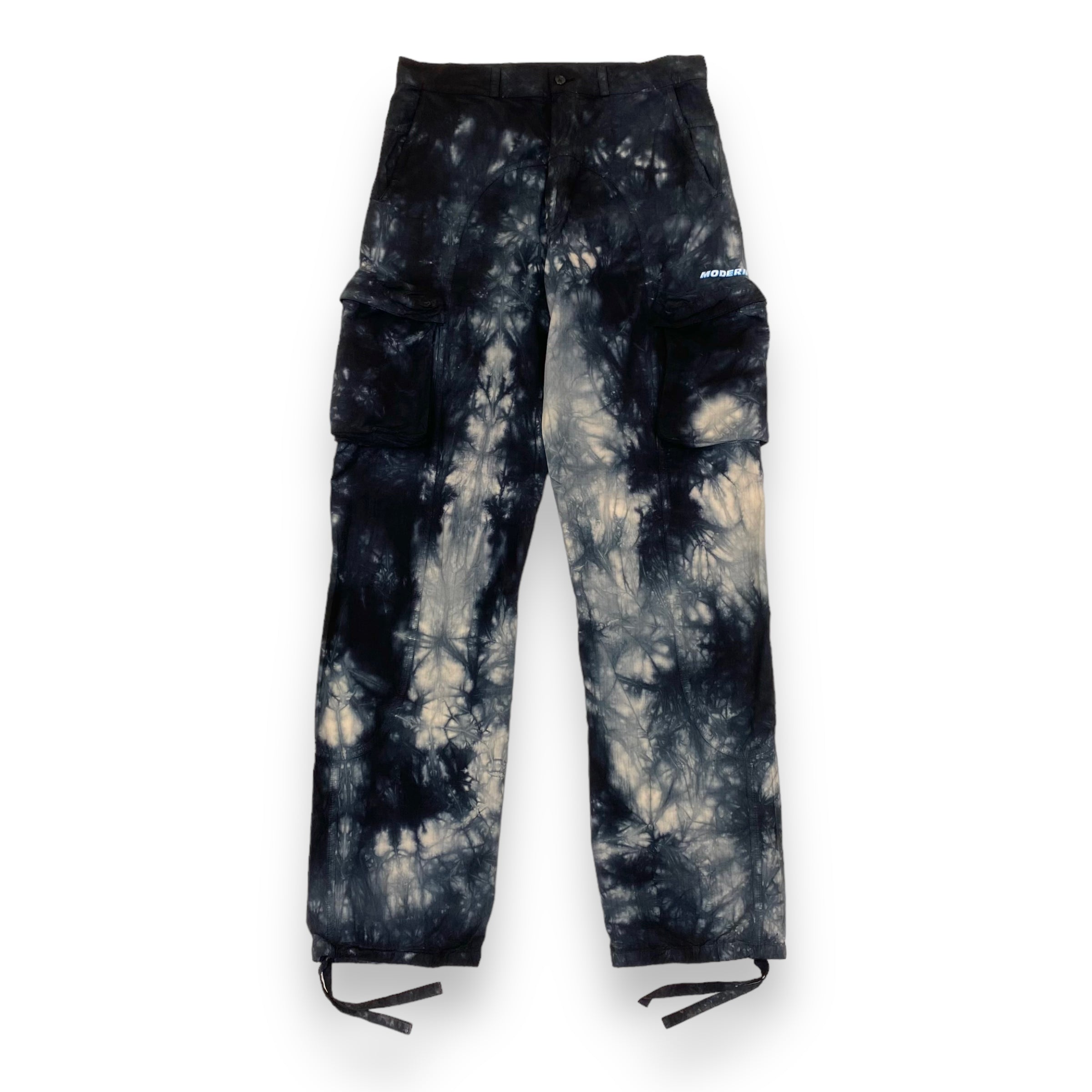 OFF-WHITE MODERN TIE-DYE CARGO TROUSERS BLUE 32W