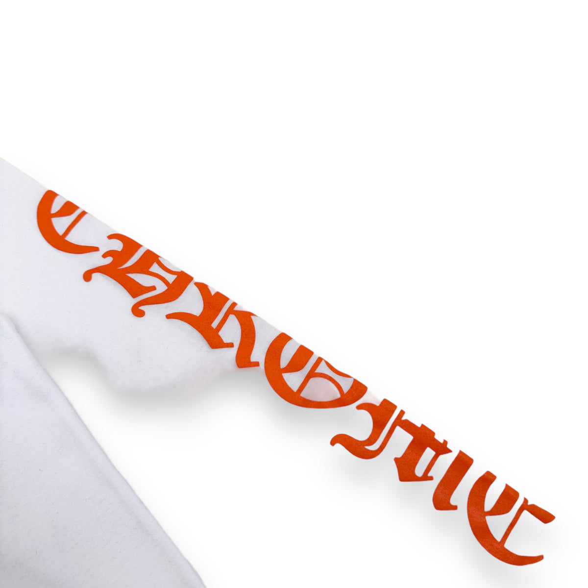 CHROME HEARTS KING TACO LONG SLEEVE T-SHIRT WHITE / ORANGE S