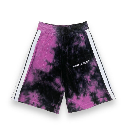 PALM ANGELS VELOUR SHORTS PURPLE SMALL