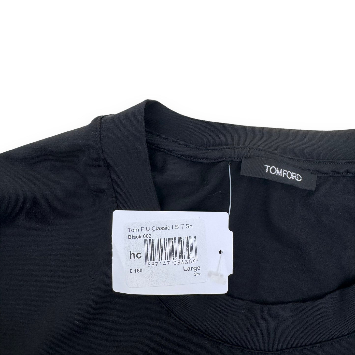 TOM FORD CLASSIC COTTON-BLEND LONG SLEEVE T-SHIRT L