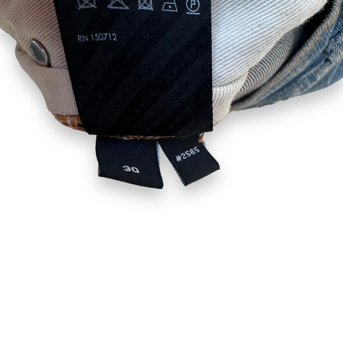 AMIRI BANDANA FLAME DISTRESSED DENIM JEANS BLUE 30W