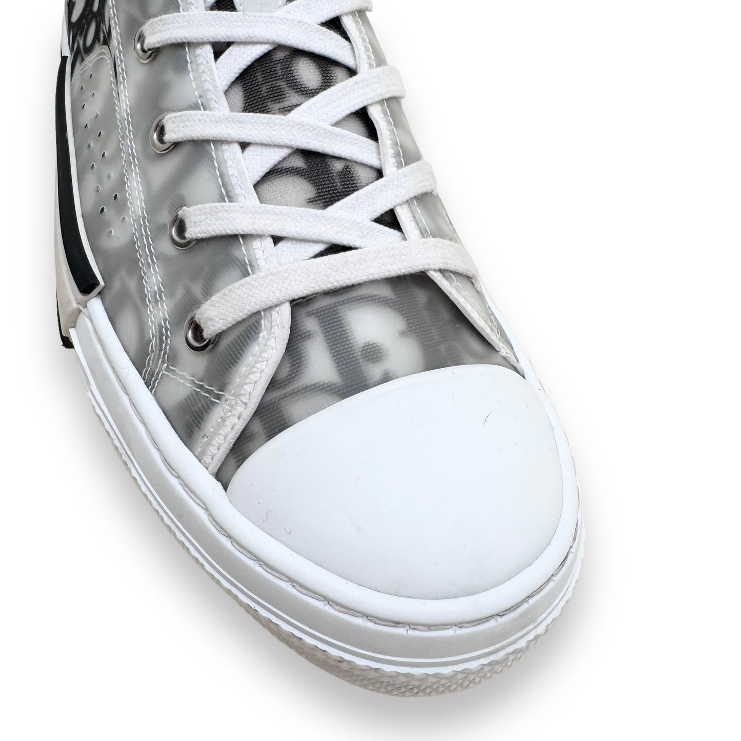 DIOR B23 HIGH TOP OBLIQUE SNEAKERS WHITE / BLACK UK8.5