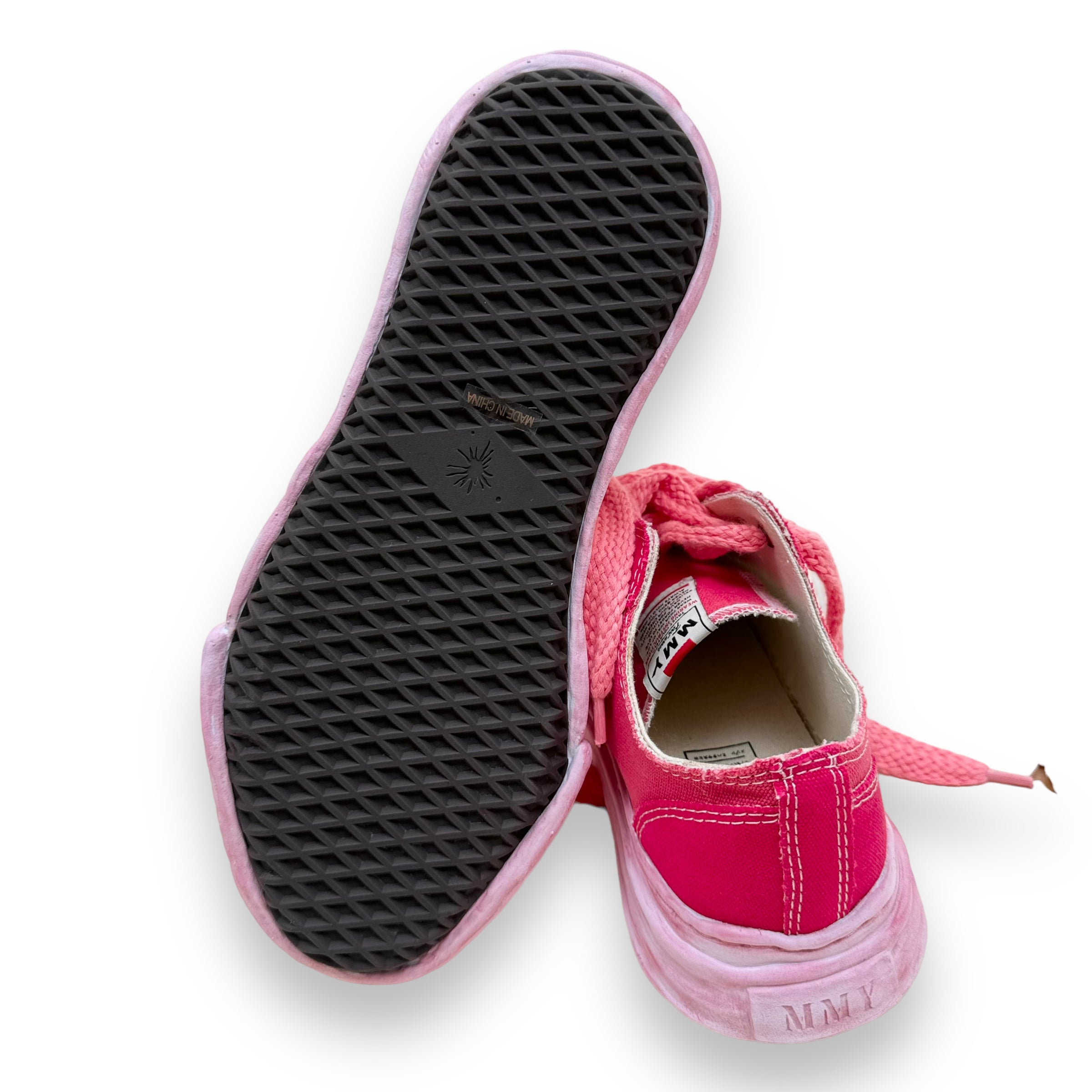 MAISON MIHARA YASUHIRO PETERSON LOW SPRAY-DYED ORIGINAL SOLE SNEAKER PINK UK7