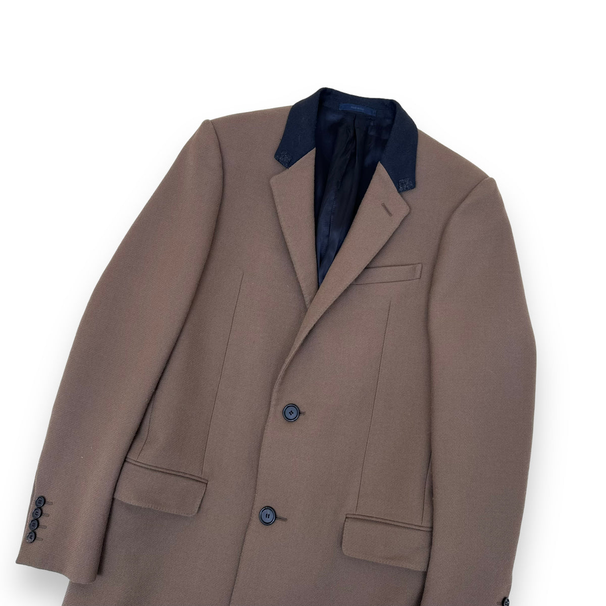 LANVIN WOOL TRENCH COAT KHAKI S