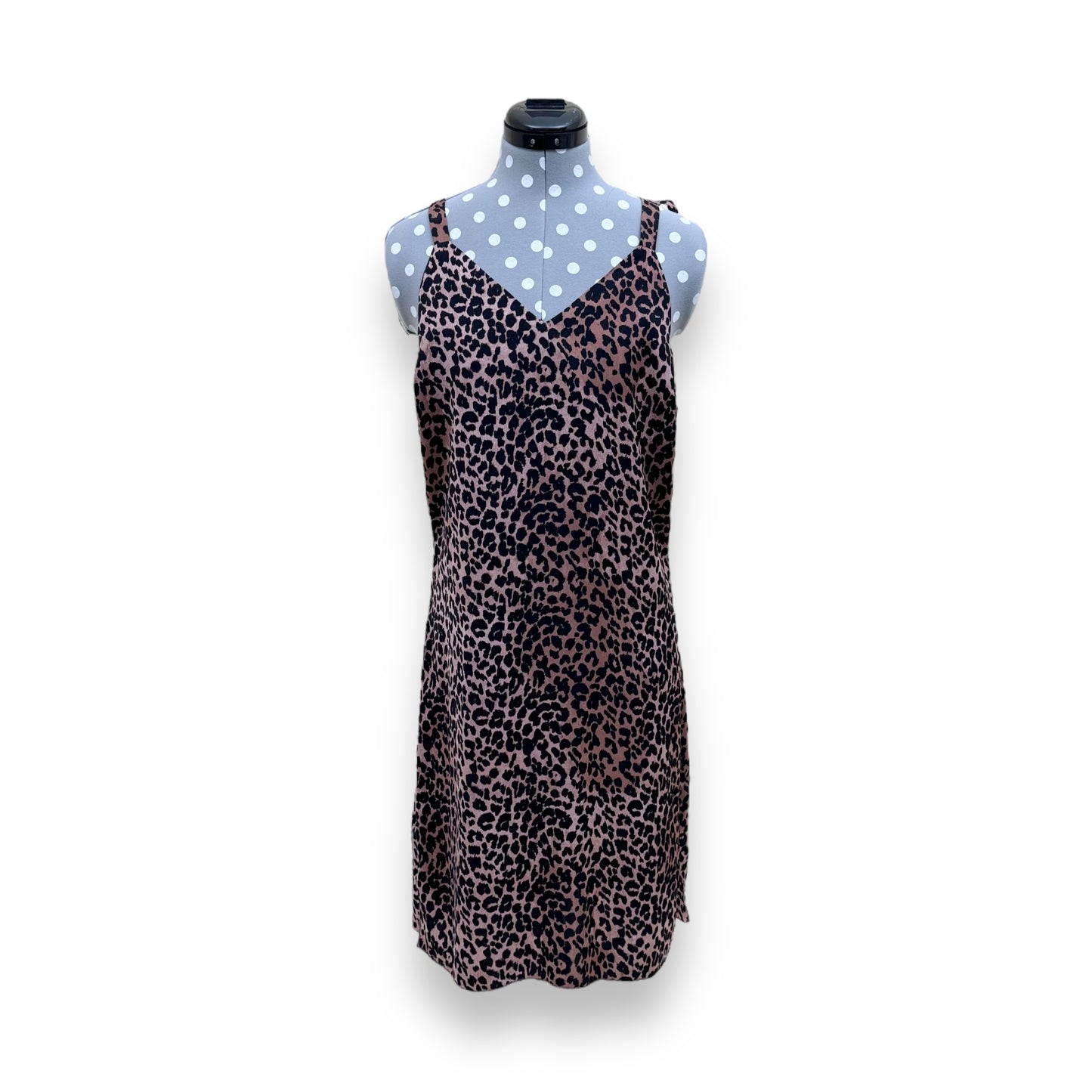 LOVE STORIES CARA MIDI SLIP LEOPARD PRINT DRESS BROWN S