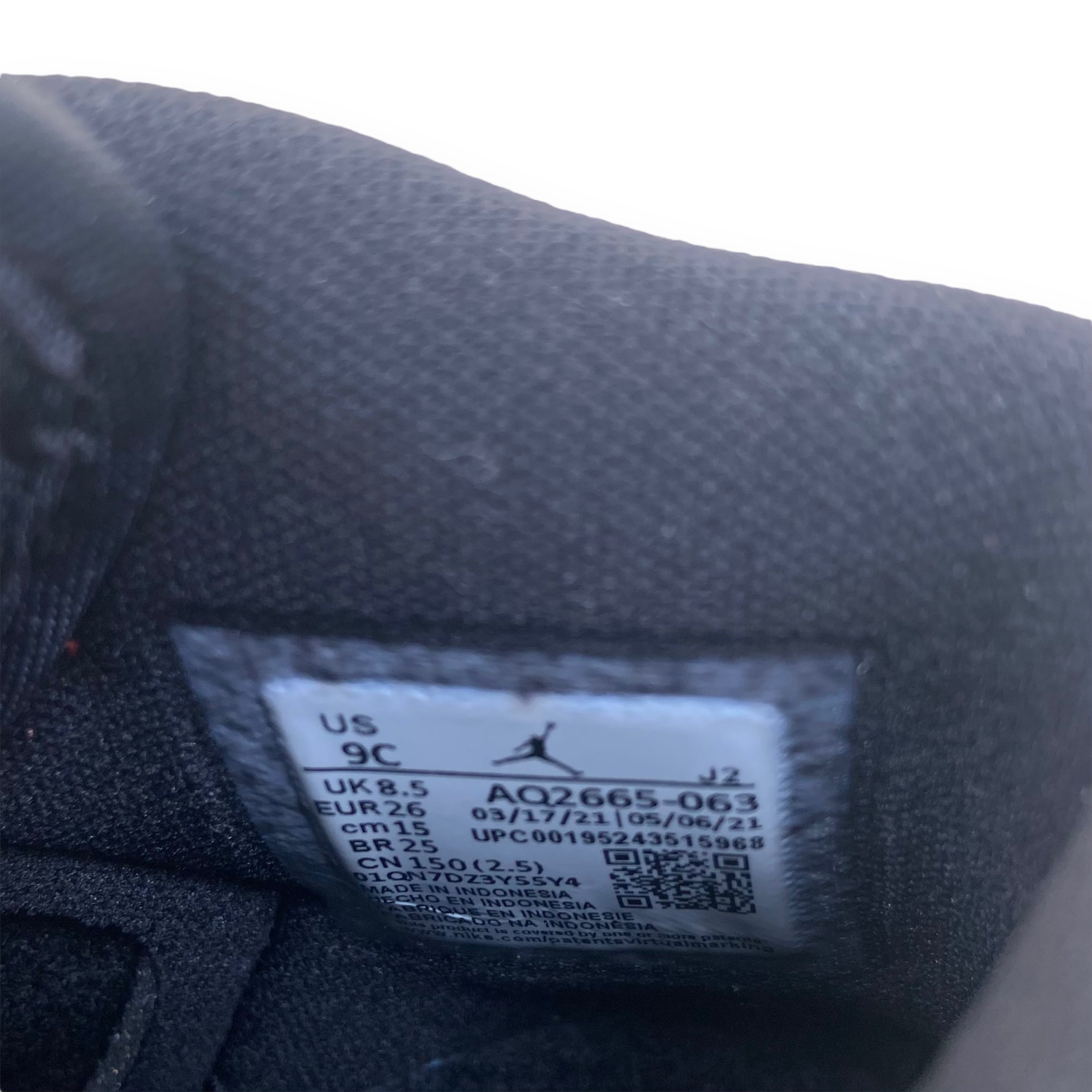NIKE AIR JORDAN 1 RETRO HIGH OG ‘BRED PATENT’ UK8.5