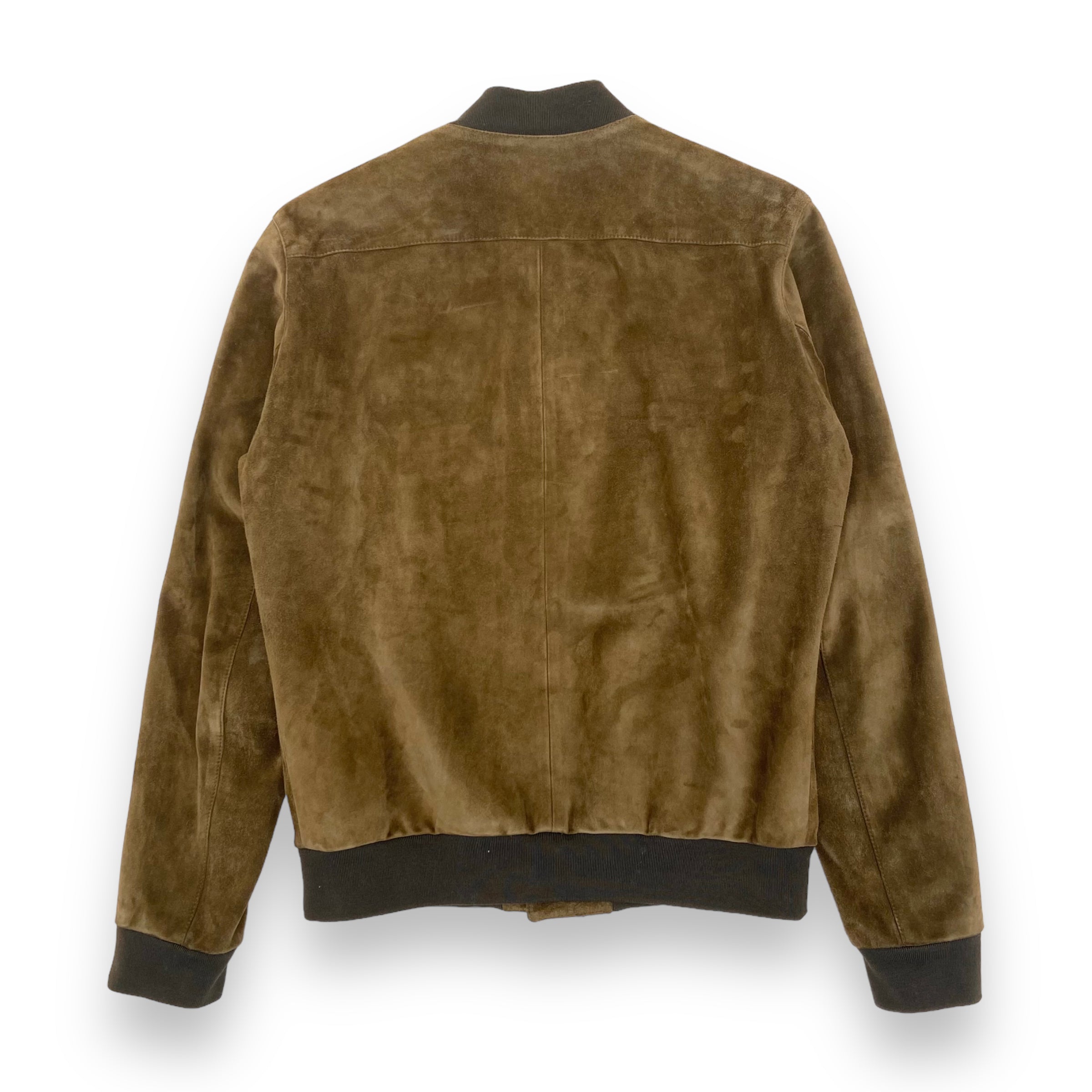 BALENCIAGA SUEDE BOMBER JACKET KHAKI XS