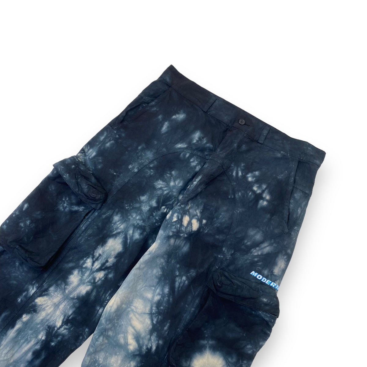OFF-WHITE MODERN TIE-DYE CARGO TROUSERS BLUE 32W