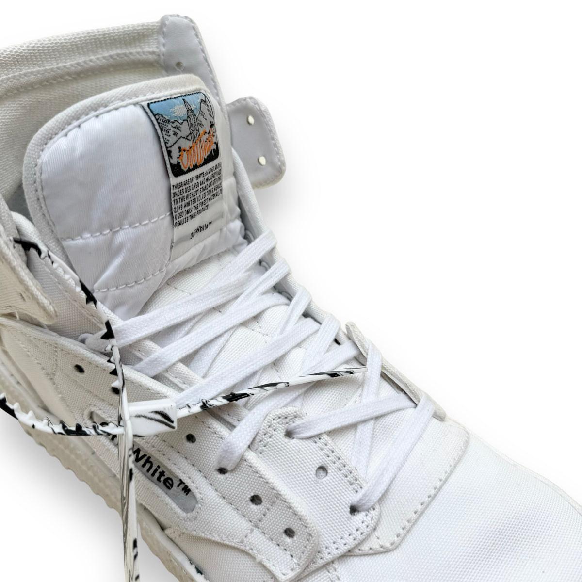 OFF-WHITE CANVAS 3.0 HIGH TOP SNEAKERS WHITE UK11