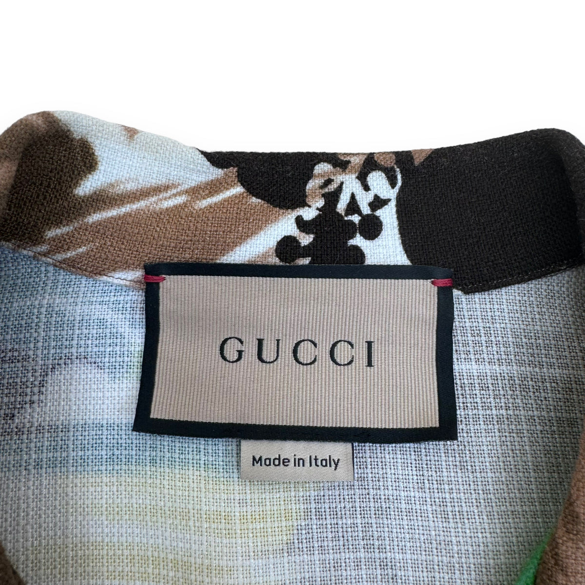 GUCCI LOVE PARADISE VISCOSE PALM TREE SHIRT GREEN M