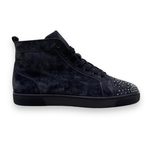 CHRISTIAN LOUBOUTIN GALAXTITUDE SUEDE HIGH TOP SNEAKERS BLACK UK11