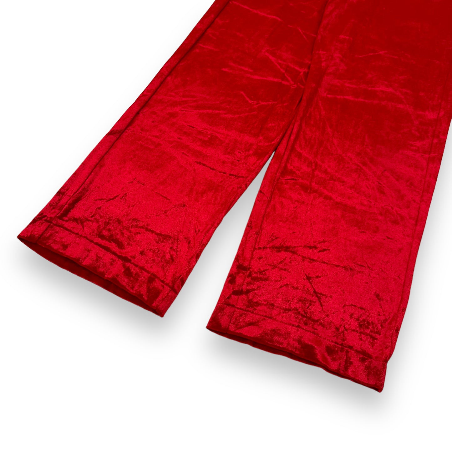 BALMAIN VELOUR VISCOSE TRACKSUIT PANTS RED M