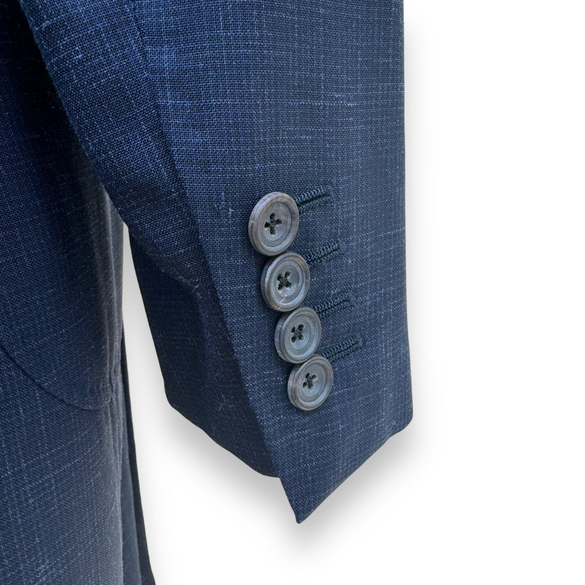 THOM SWEENEY DOUBLE BREASTED BESPOKE LONG JACKET NAVY XS
