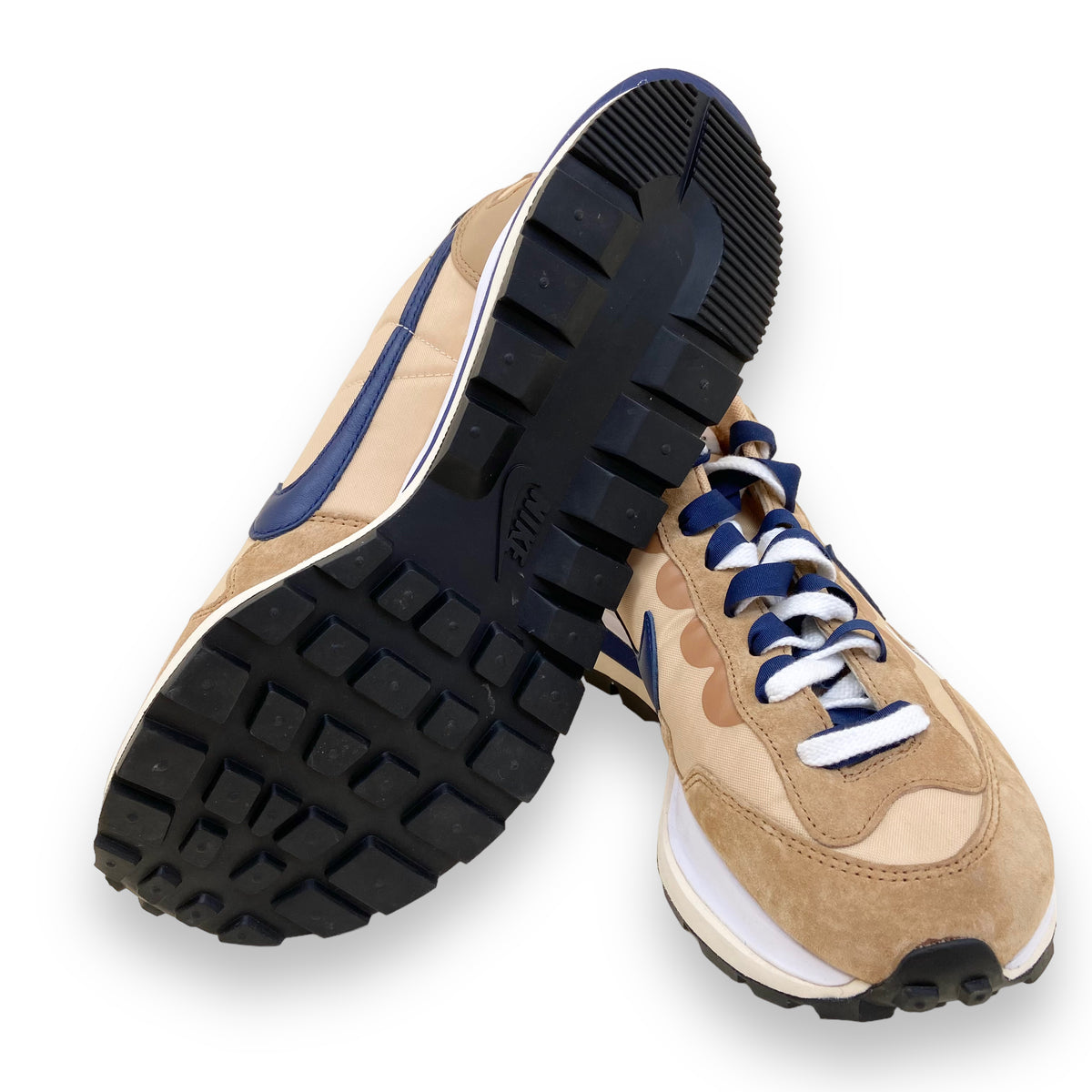 NIKE X SACAI VAPOURWAFFLE SNEAKERS ‘TAN NAVY’ UK9