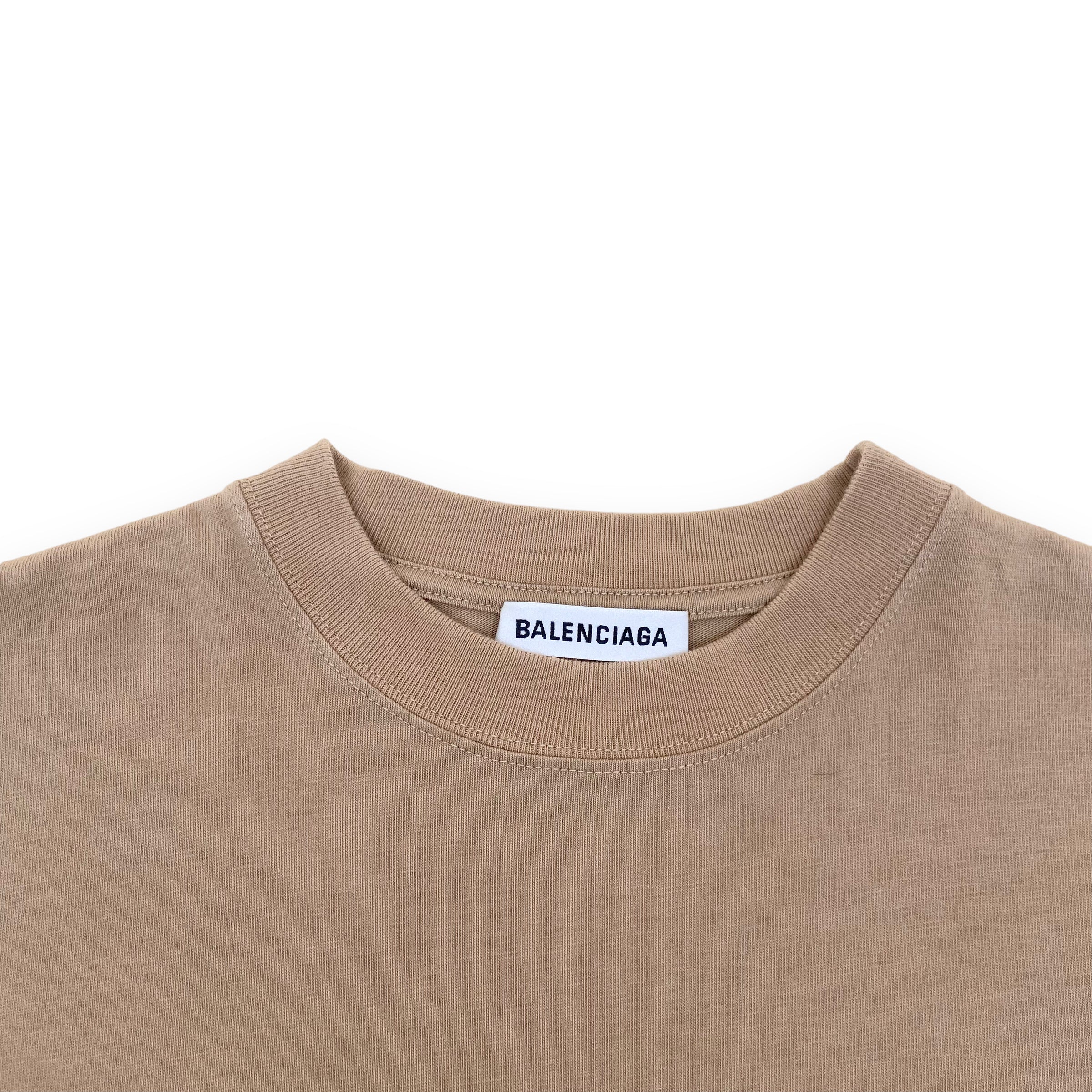 BALENCIAGA OVERSIZED SYMBOLIC T-SHIRT TAN XS