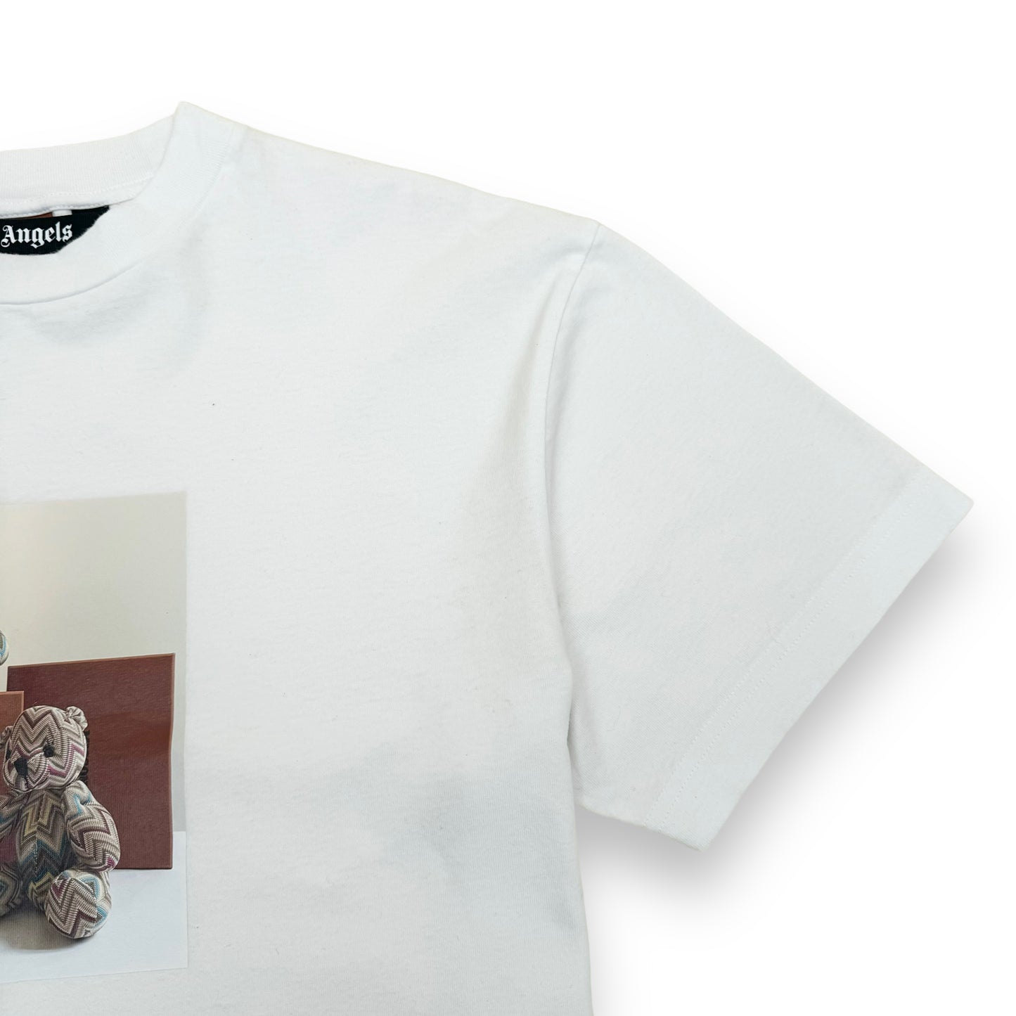 PALM ANGELS X MISSONI BEAR PRINT COTTON-JERSEY T-SHIRT WHITE L