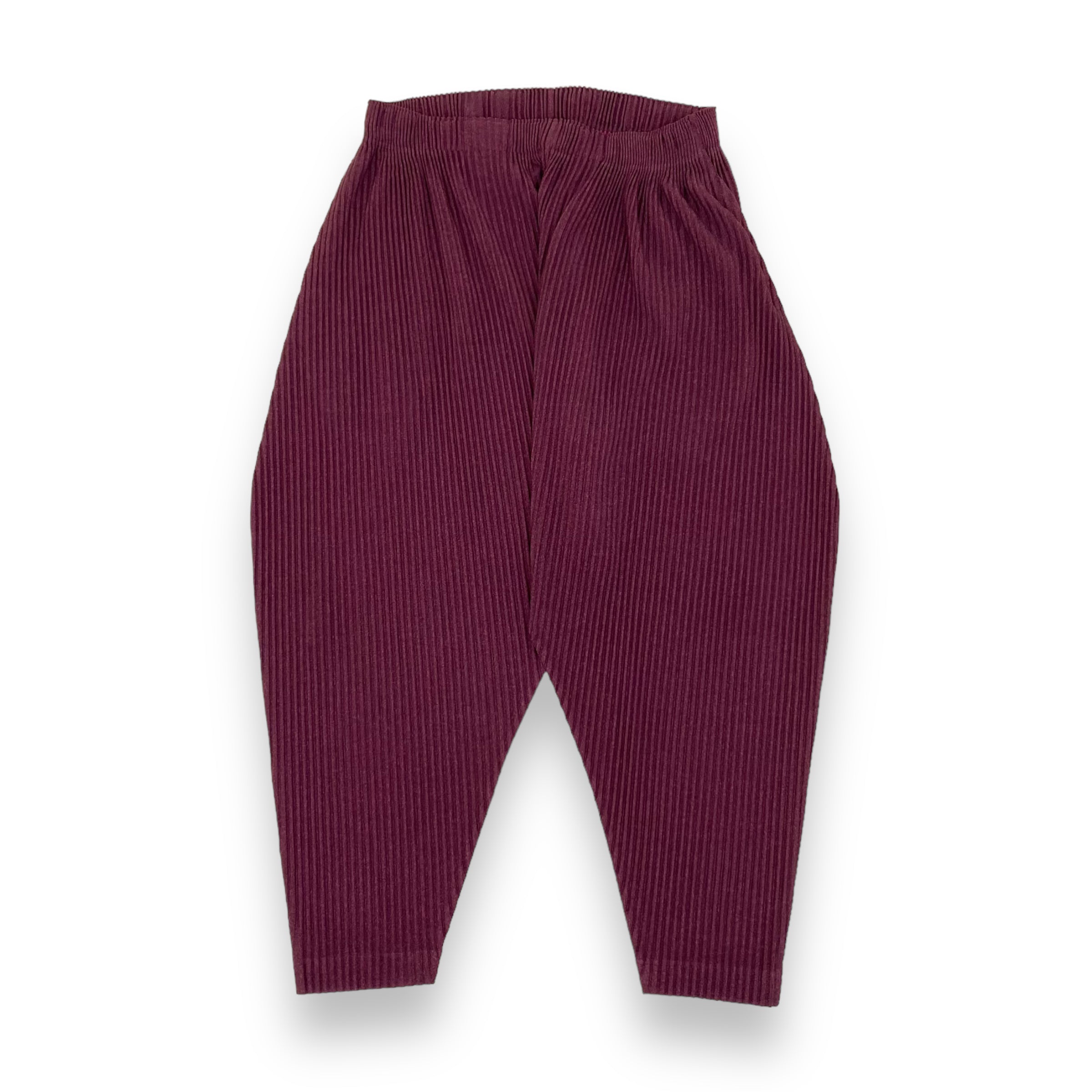 ISSEY MIYAKE HOMME PLISSÉ TECHNICAL BAGGY TROUSERS PURPLE L