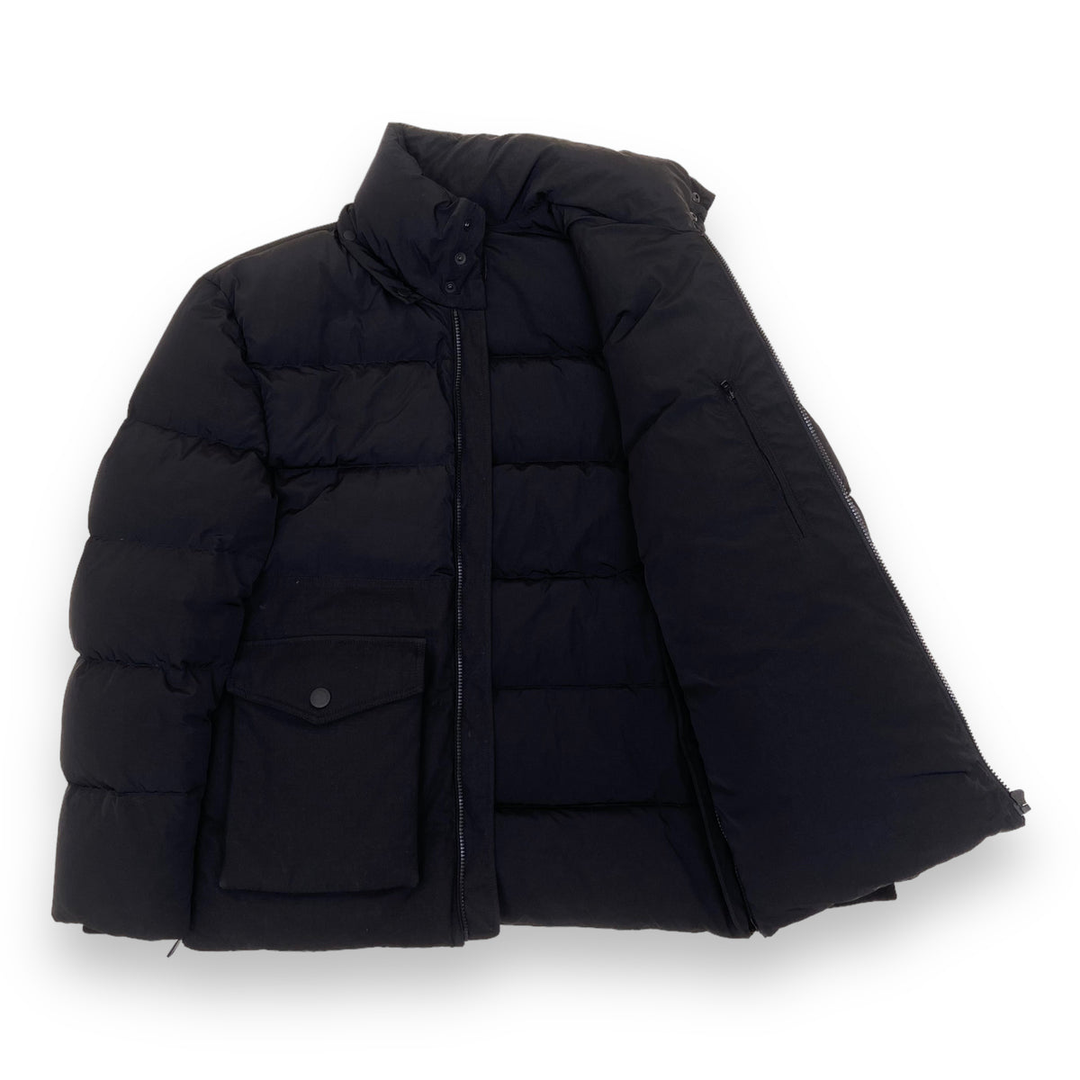 DOLCE & GABBANA PLATE PUFFER JACKET BLACK XS