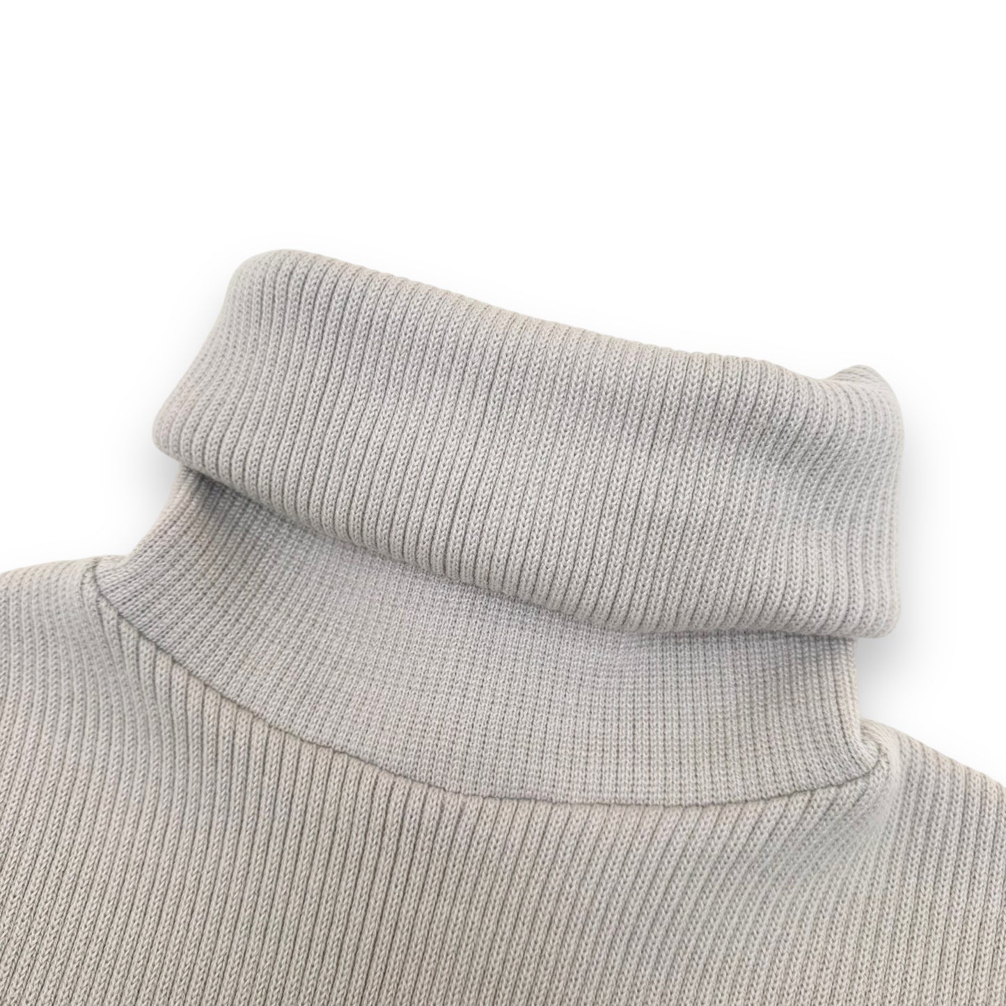 ORSEUND IRIS ACRYLIC RIBBED TURTLENECK CROPPED SWEATER OATMEAL S